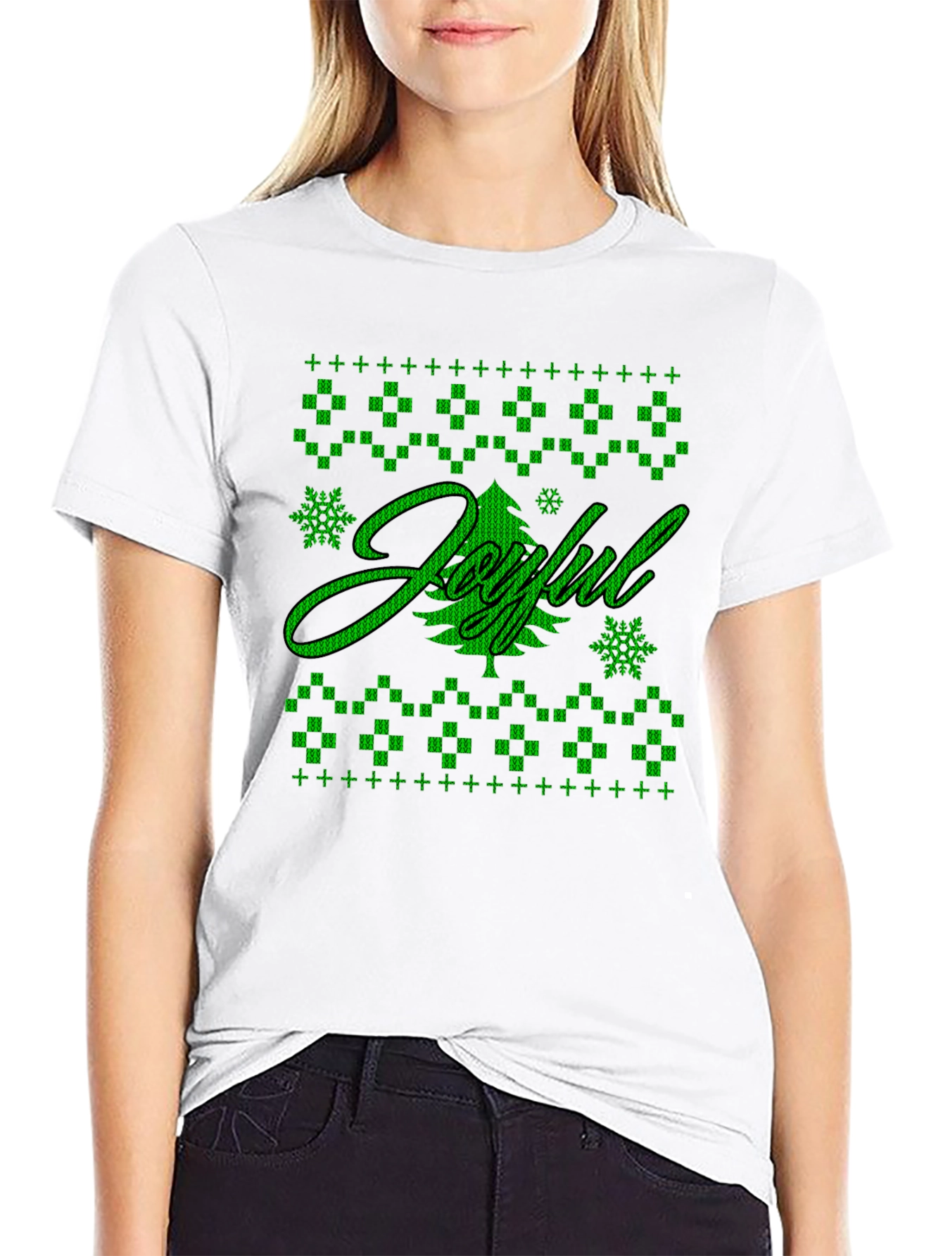 Joyful Holiday Graphic Tee - Black