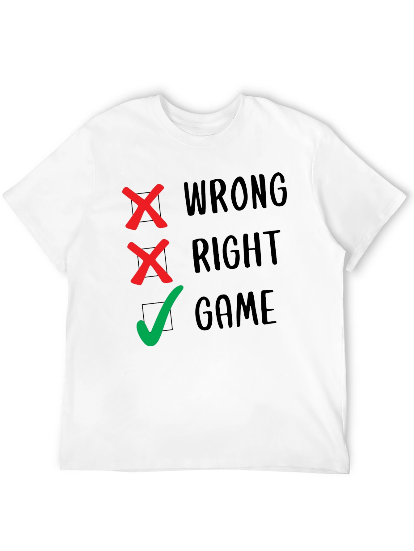 Wrong Right Game Mens Graphic Tee