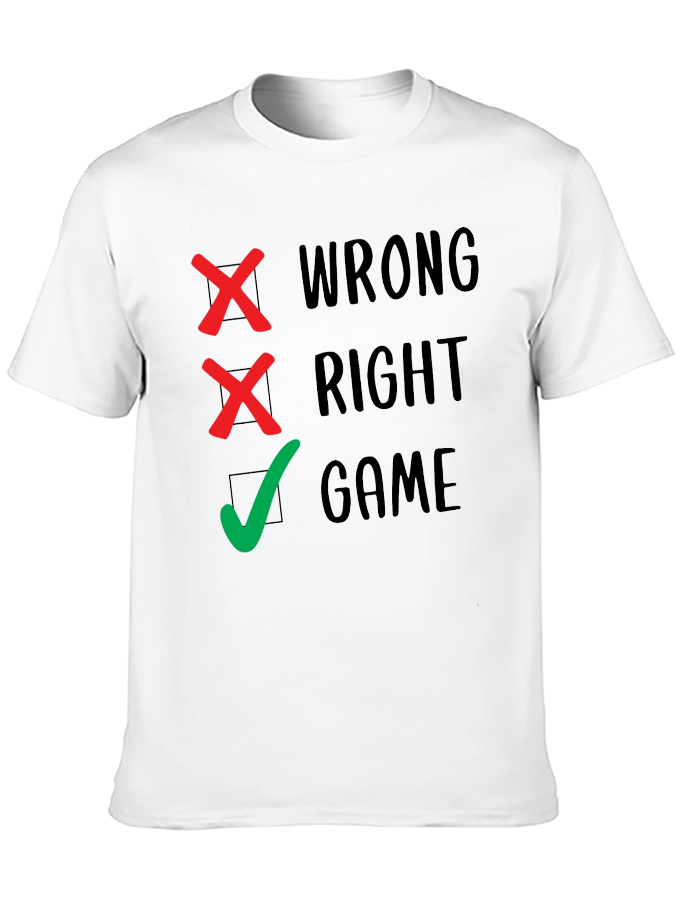 Wrong Right Game Mens Graphic Tee