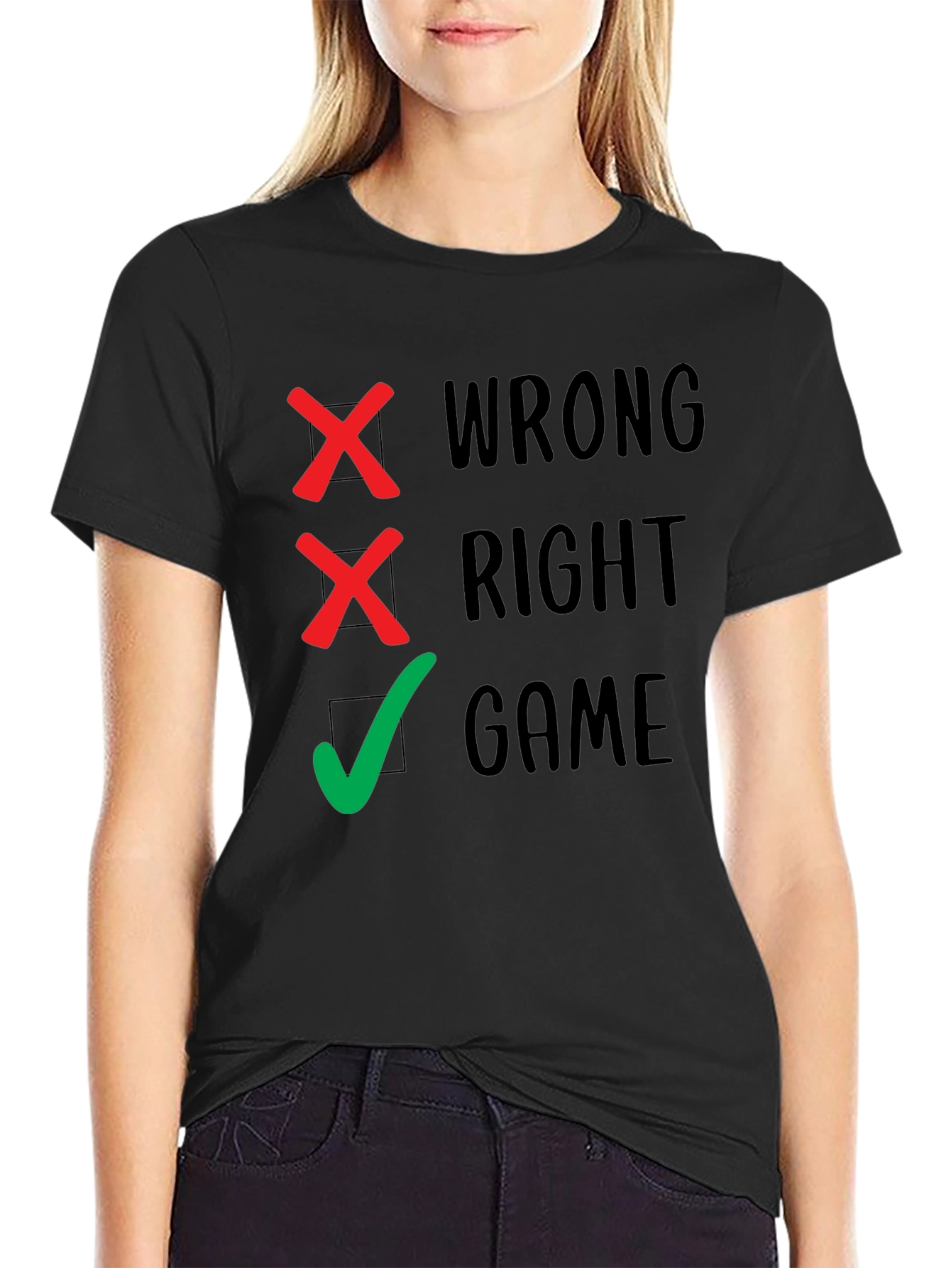 Wrong Right Game Mens Graphic Tee