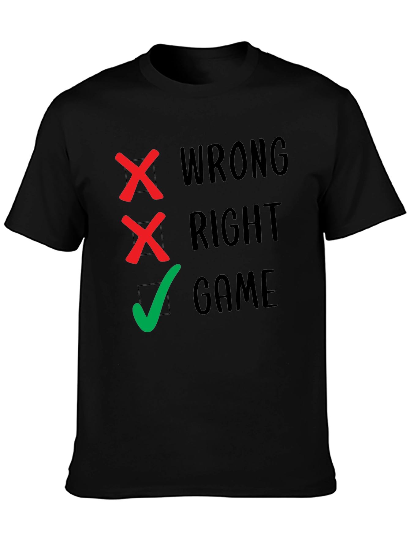 Wrong Right Game Mens Graphic Tee