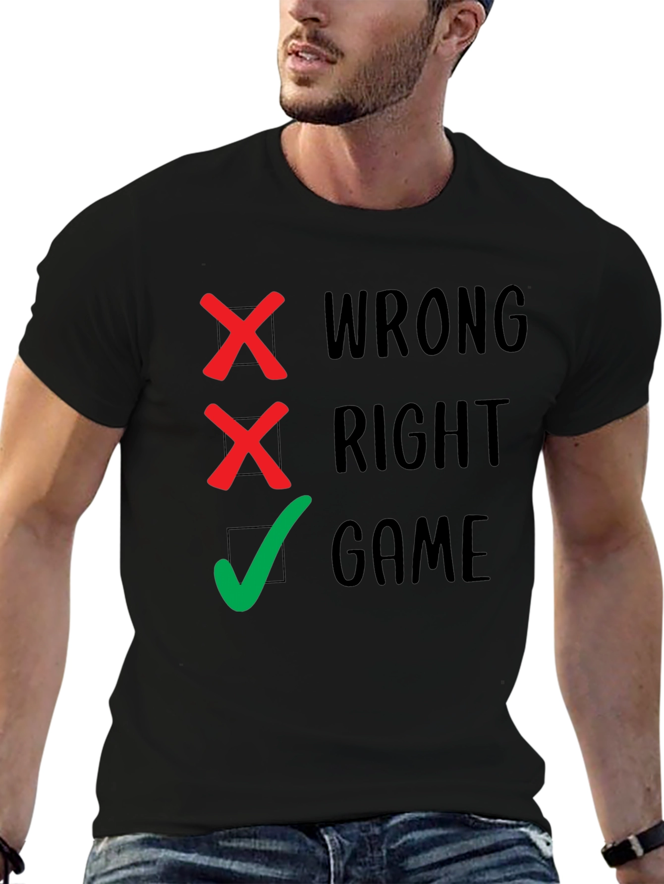 Wrong Right Game Mens Graphic Tee