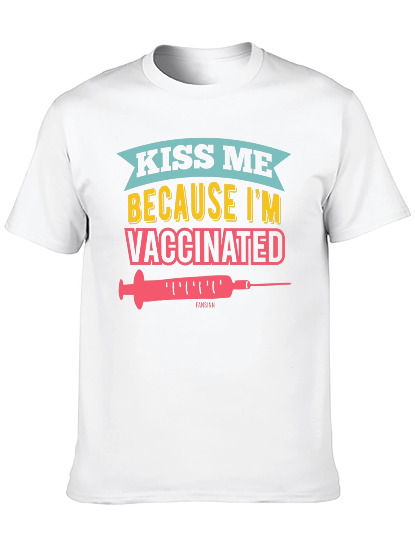 Kiss Me Im Vaccinated Black Graphic Tee
