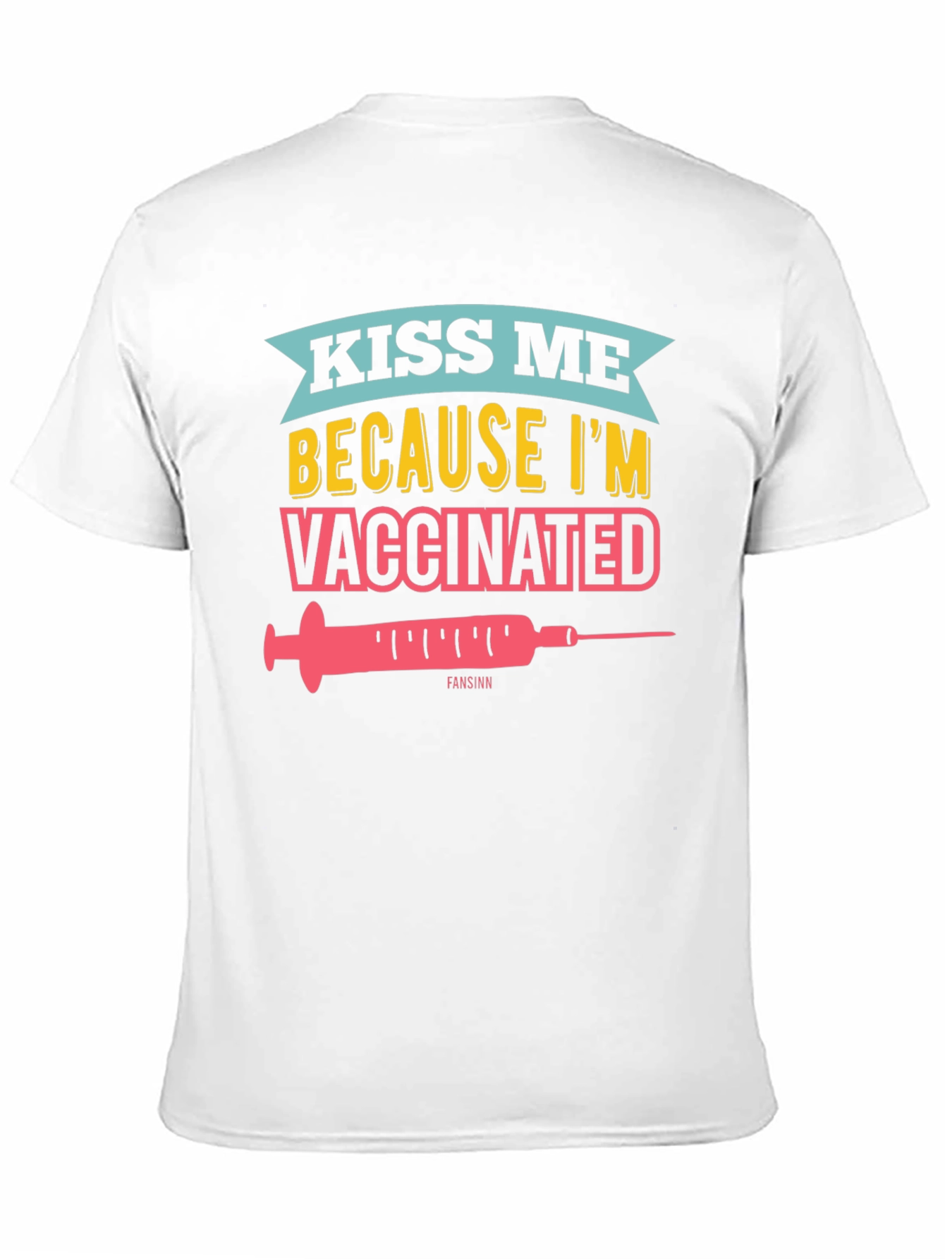 Kiss Me Im Vaccinated Black Graphic Tee