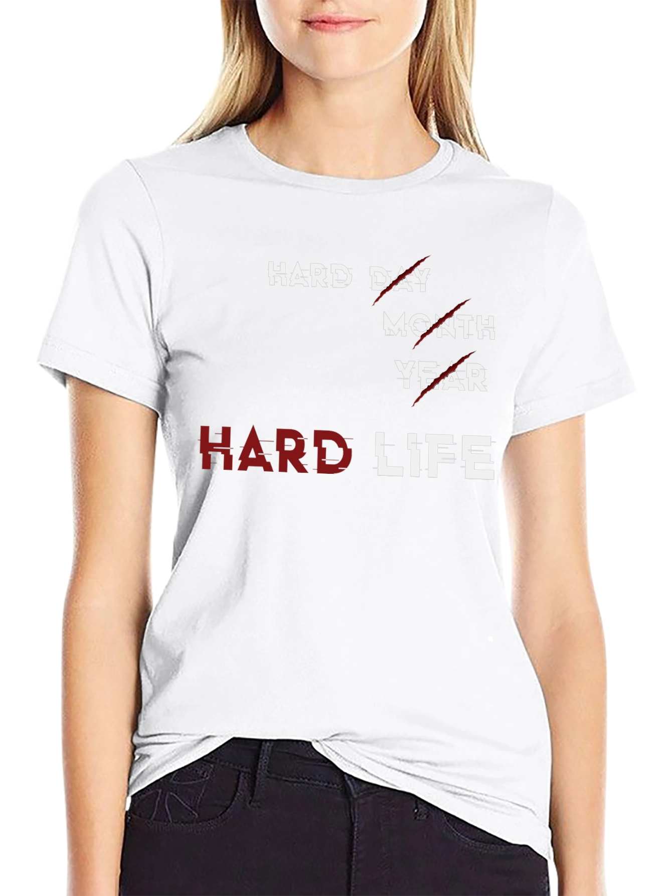 Hard Life Graphic T-Shirt - Premium Cotton