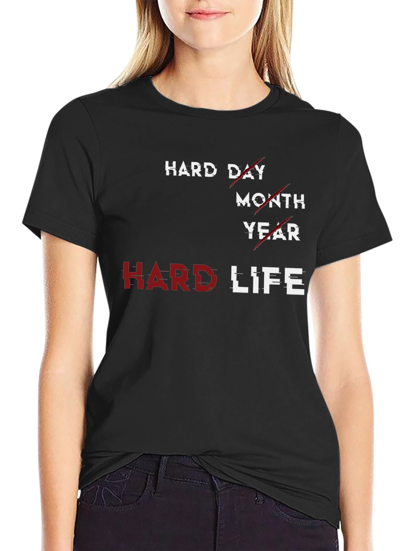 Hard Life Graphic T-Shirt - Premium Cotton