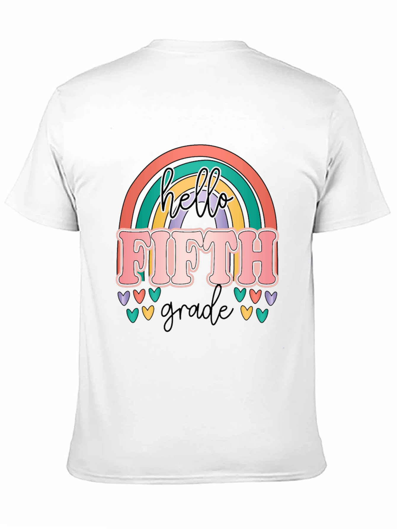 Hello Fifth Grade Rainbow T-Shirt