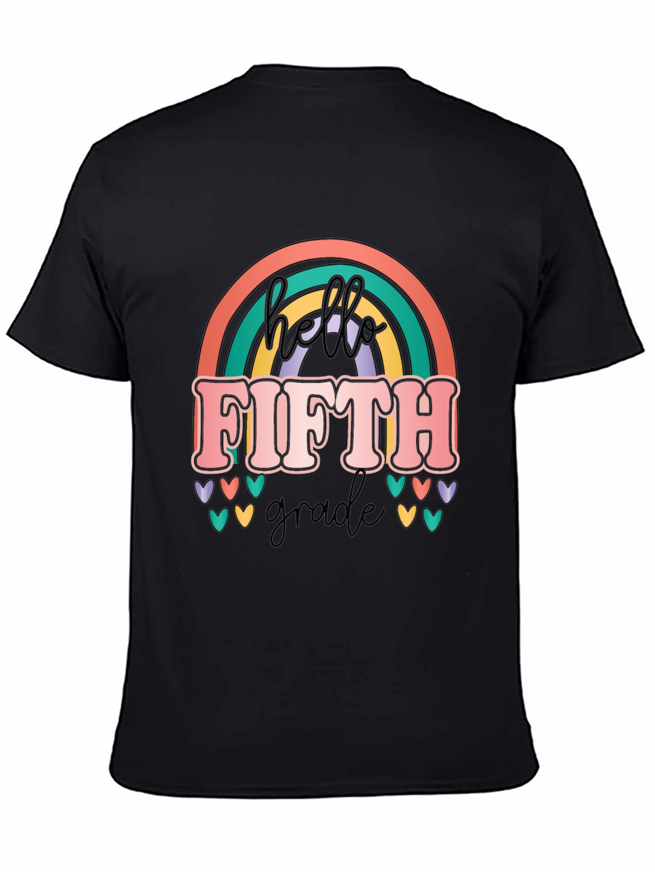 Hello Fifth Grade Rainbow T-Shirt