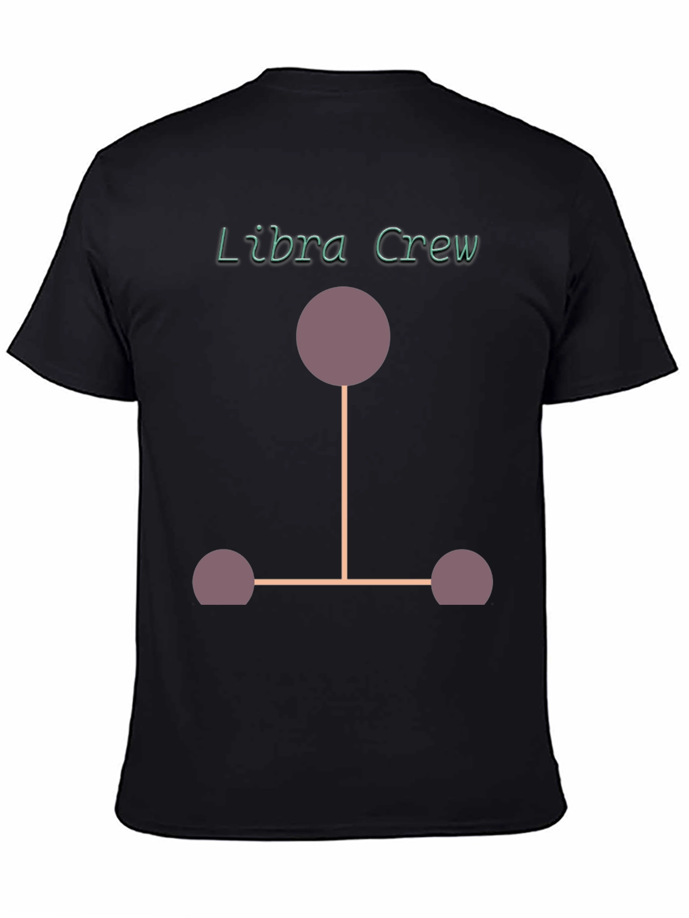 Libra Crew Graphic T-Shirt - Black Cotton Blend