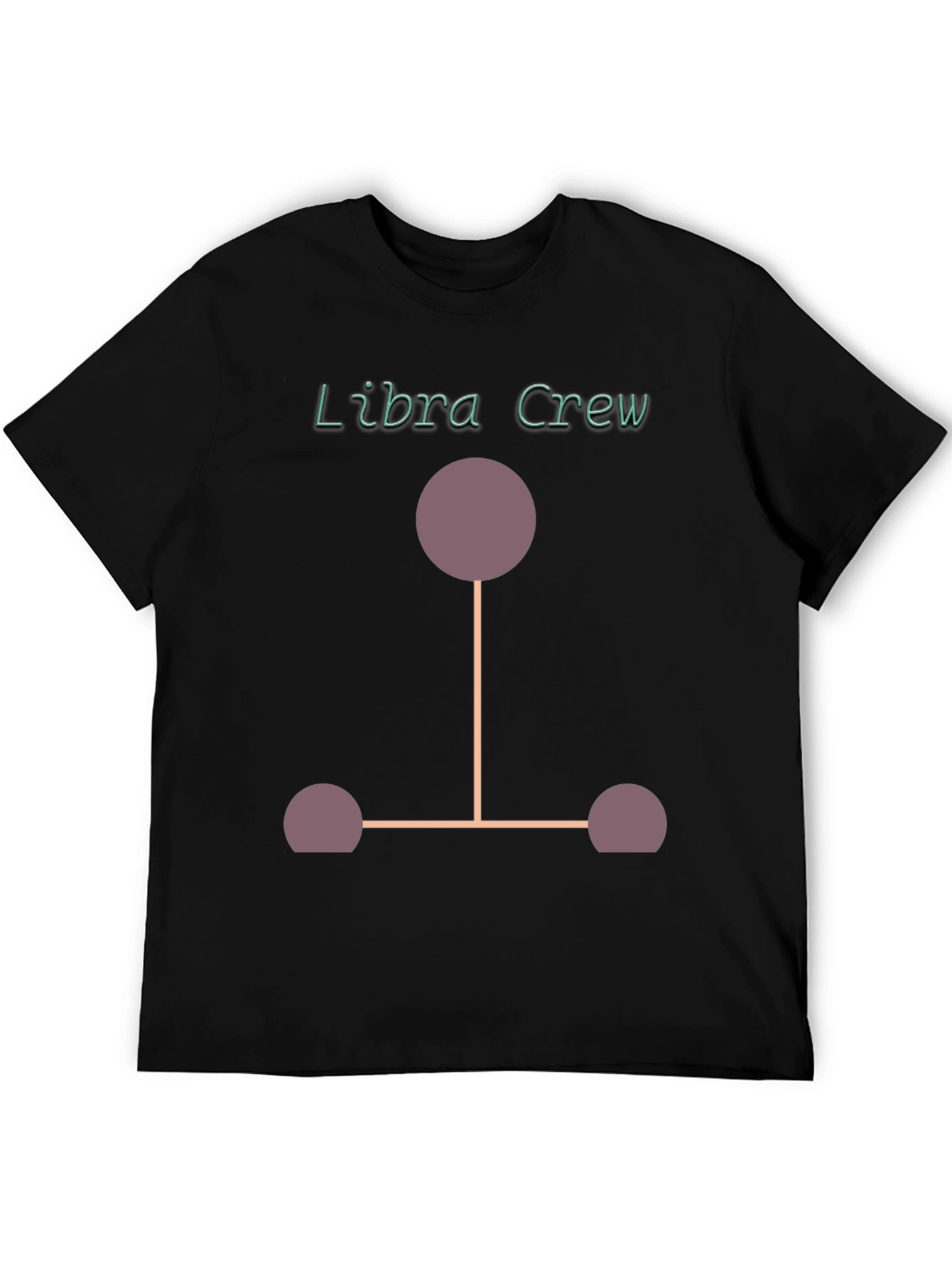 Libra Crew Graphic T-Shirt - Black Cotton Blend