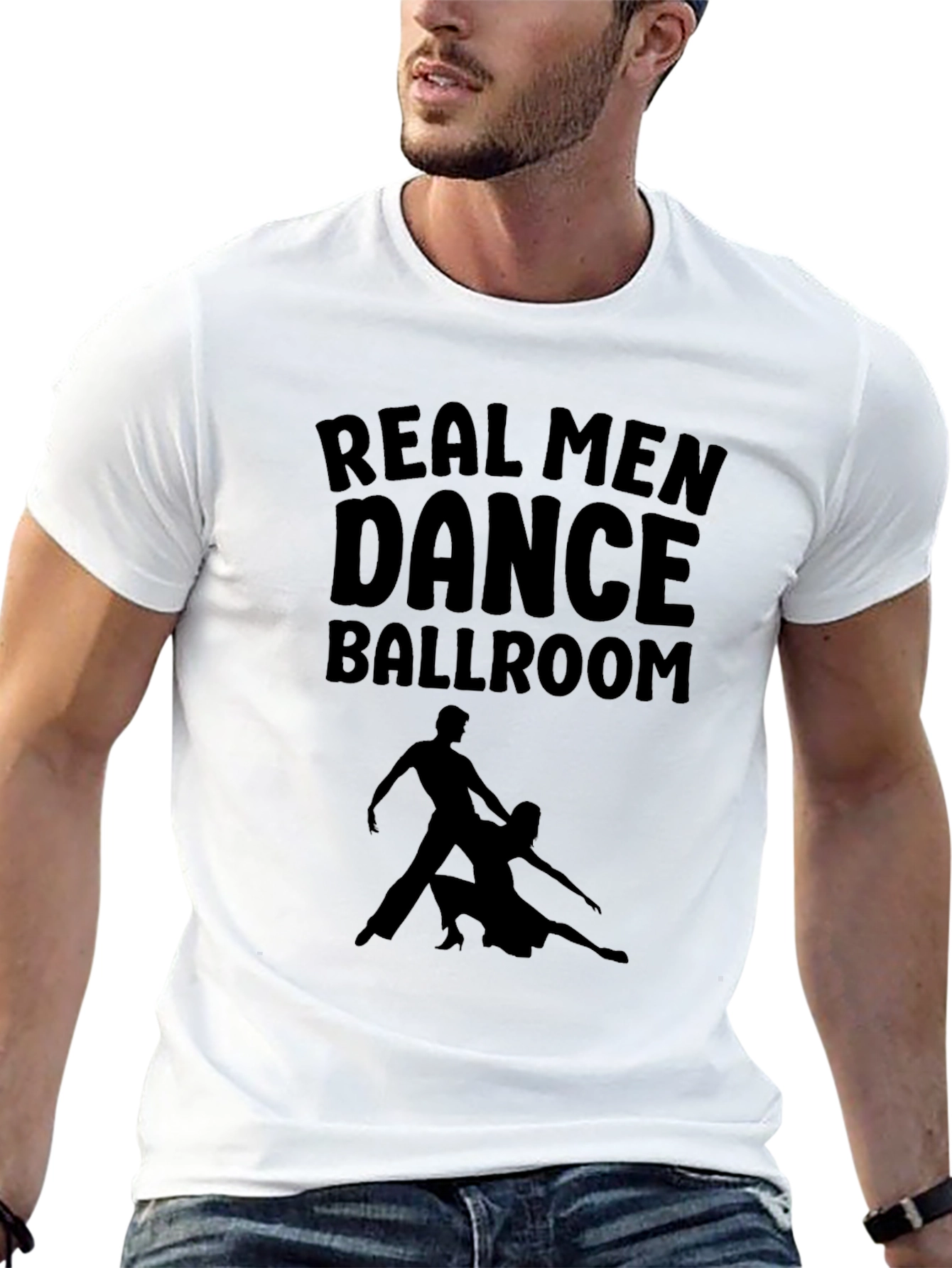 Real Men Dance Ballroom Graphic Tee