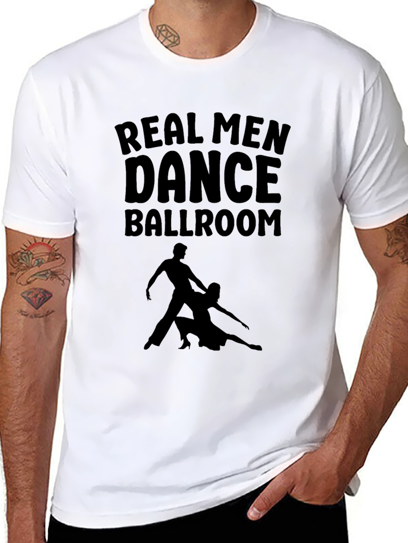 Real Men Dance Ballroom Graphic Tee