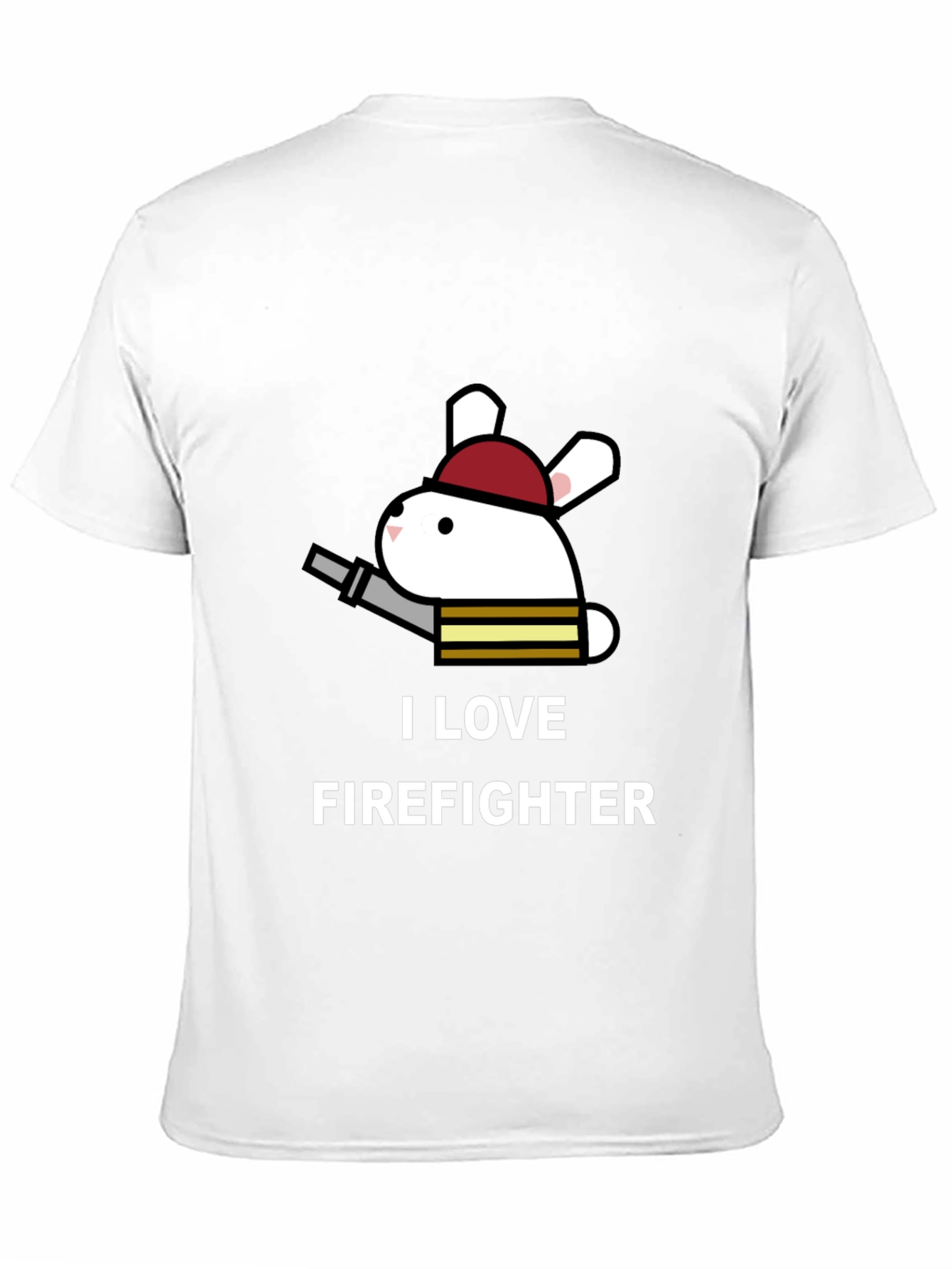 I Love Firefighter Bunny T-Shirt