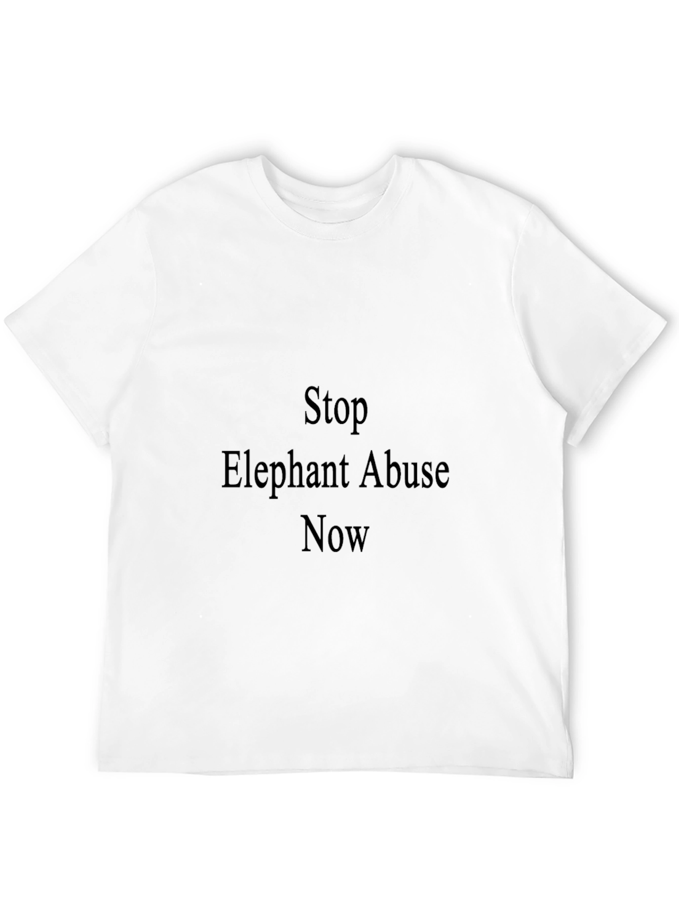 Stop Elephant Abuse Now Black T-Shirt
