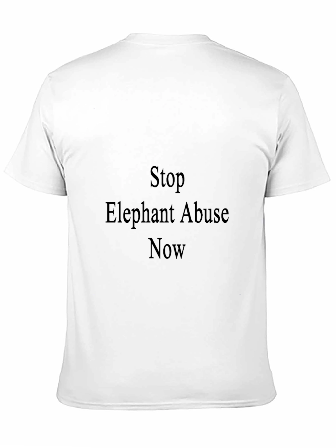 Stop Elephant Abuse Now Black T-Shirt