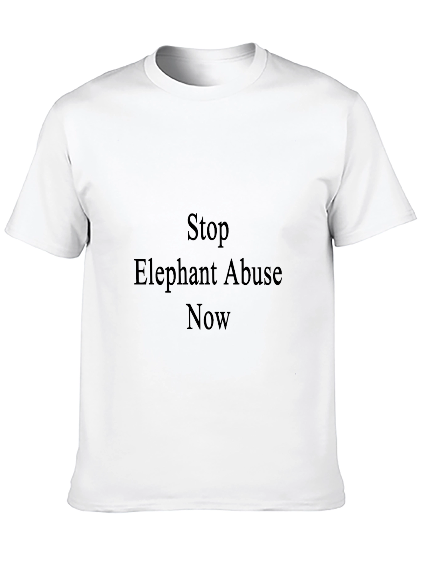 Stop Elephant Abuse Now Black T-Shirt
