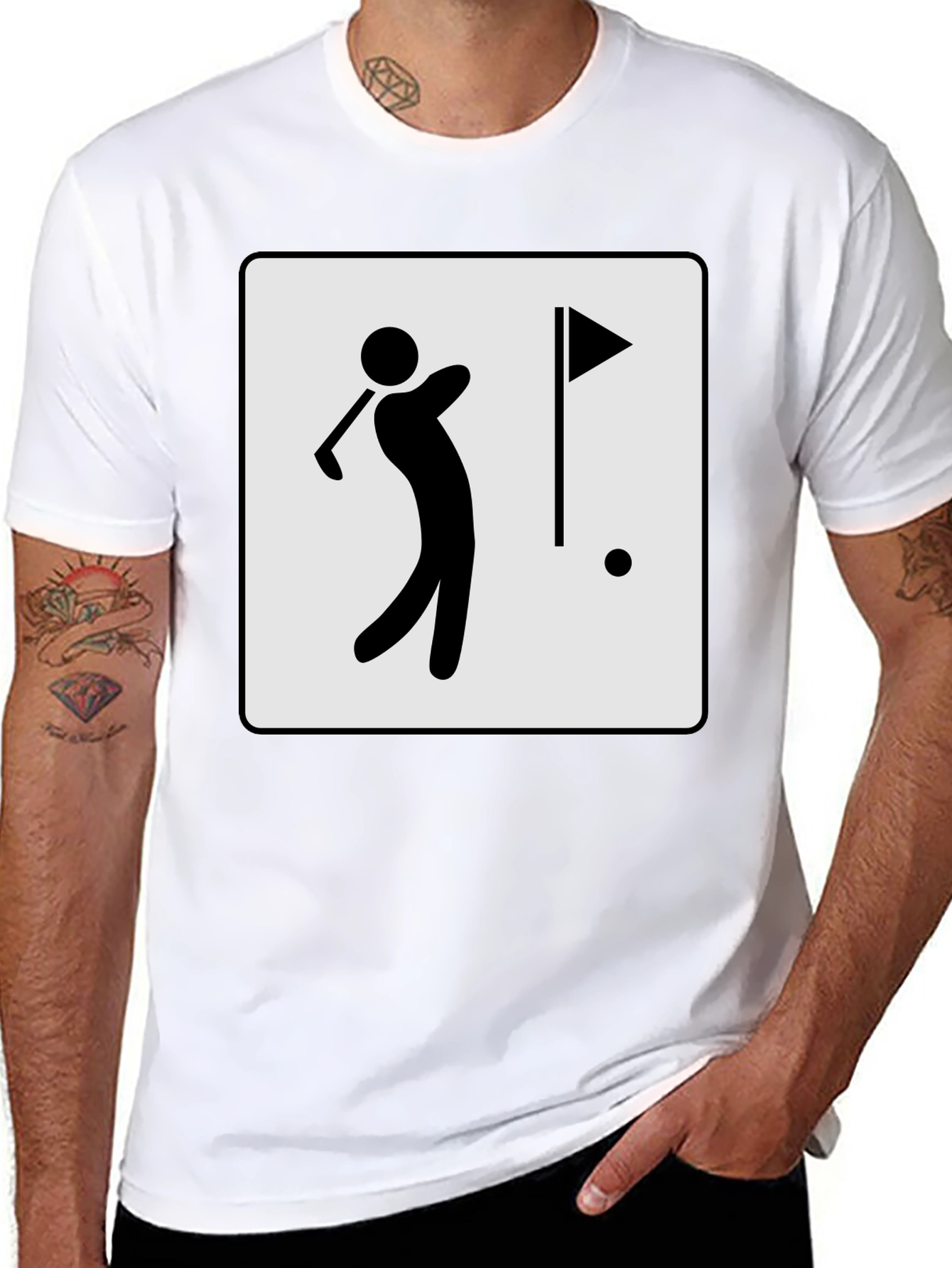 Golfing Tee Shirt - Stylish Golfer Design