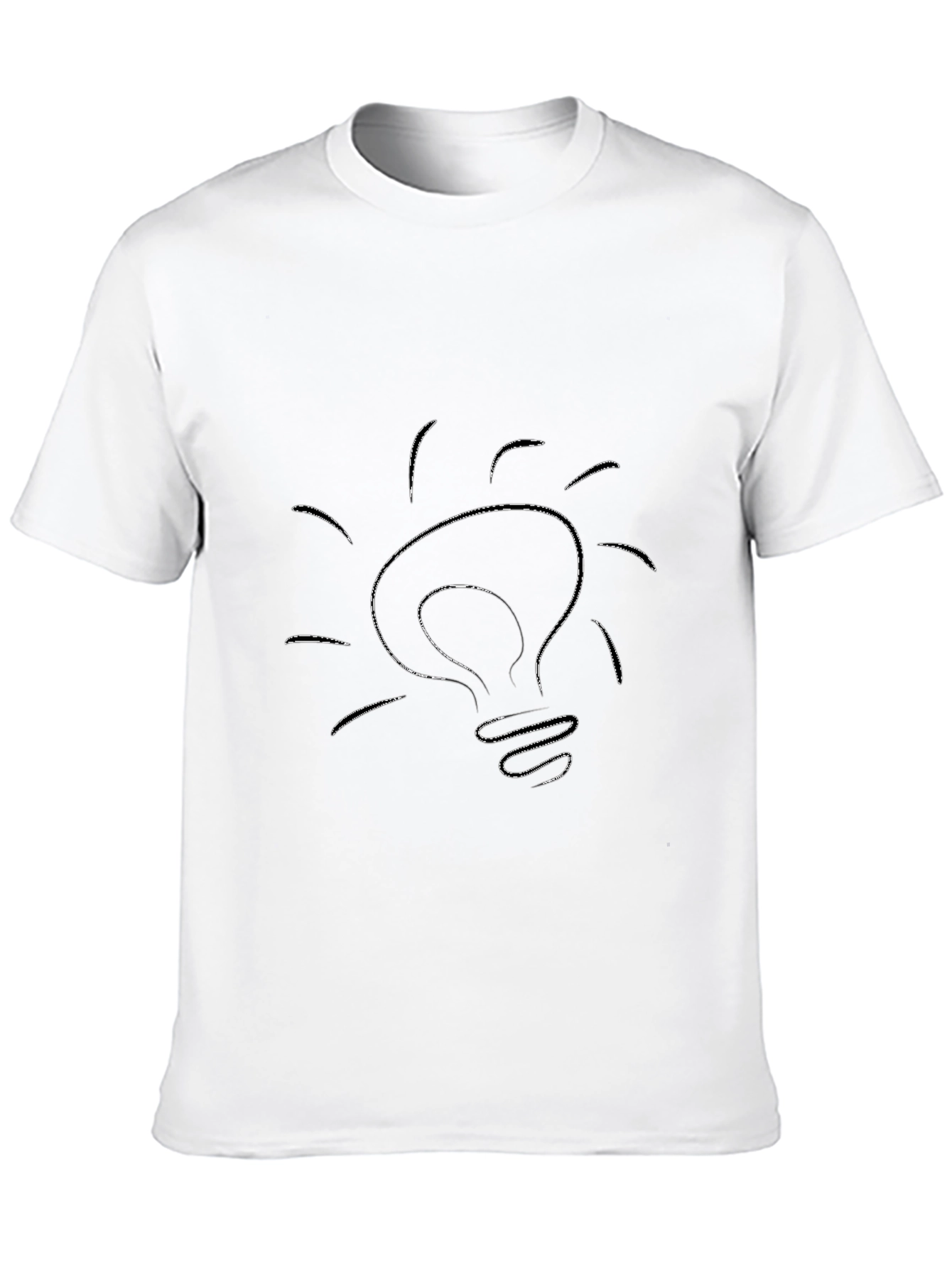 Idea Light Bulb Graphic Black T-Shirt