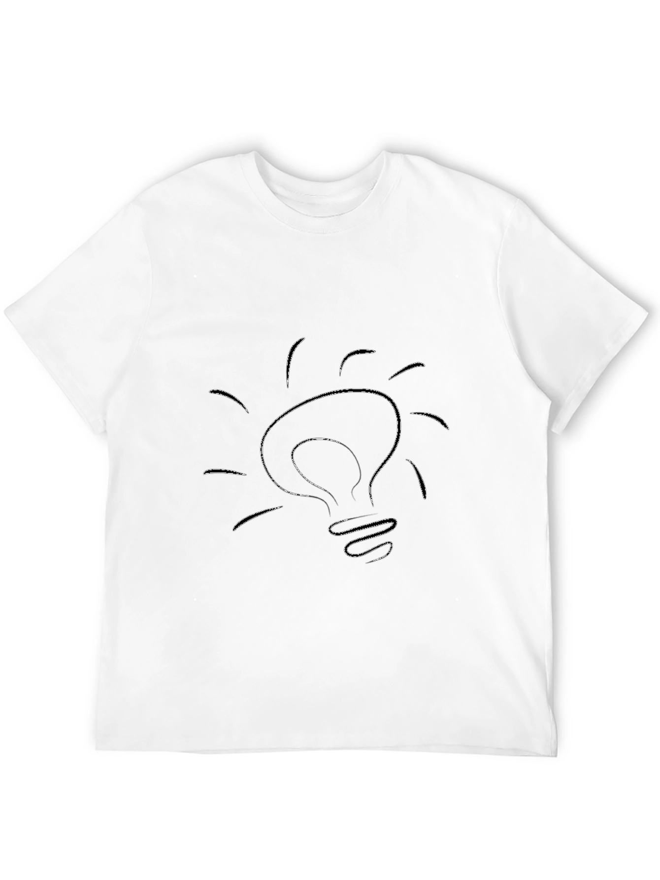 Idea Light Bulb Graphic Black T-Shirt