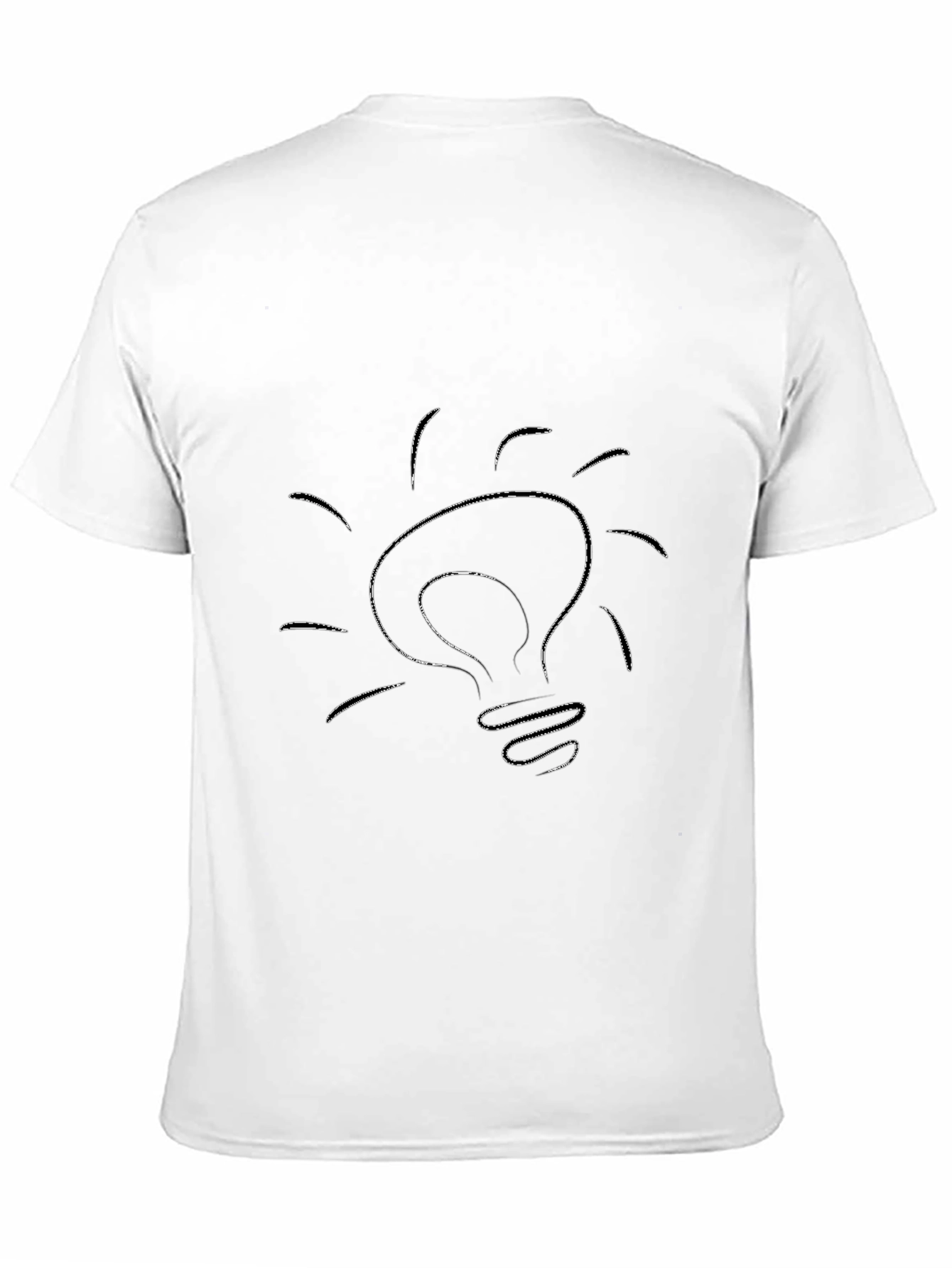 Idea Light Bulb Graphic Black T-Shirt