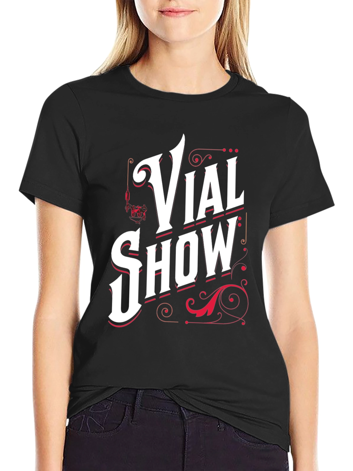 Vial Show Graphic Print Tee - Black