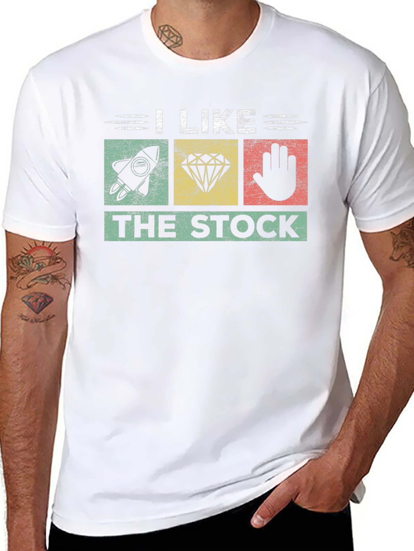 I Like The Stock T-Shirt - Rocket Diamond Hand