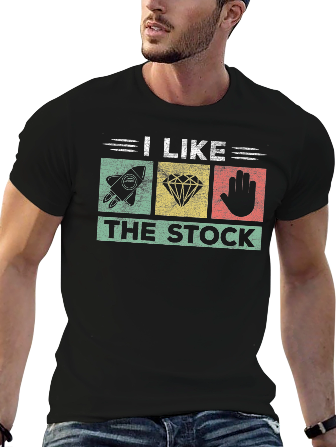 I Like The Stock T-Shirt - Rocket Diamond Hand