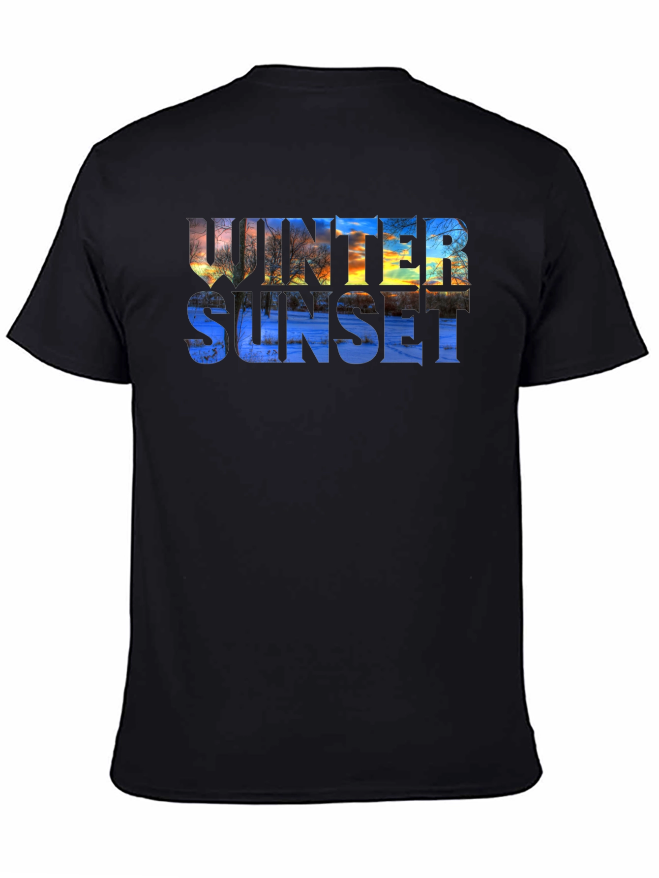 Winter Sunset Graphic T-Shirt - Stylish & Unique