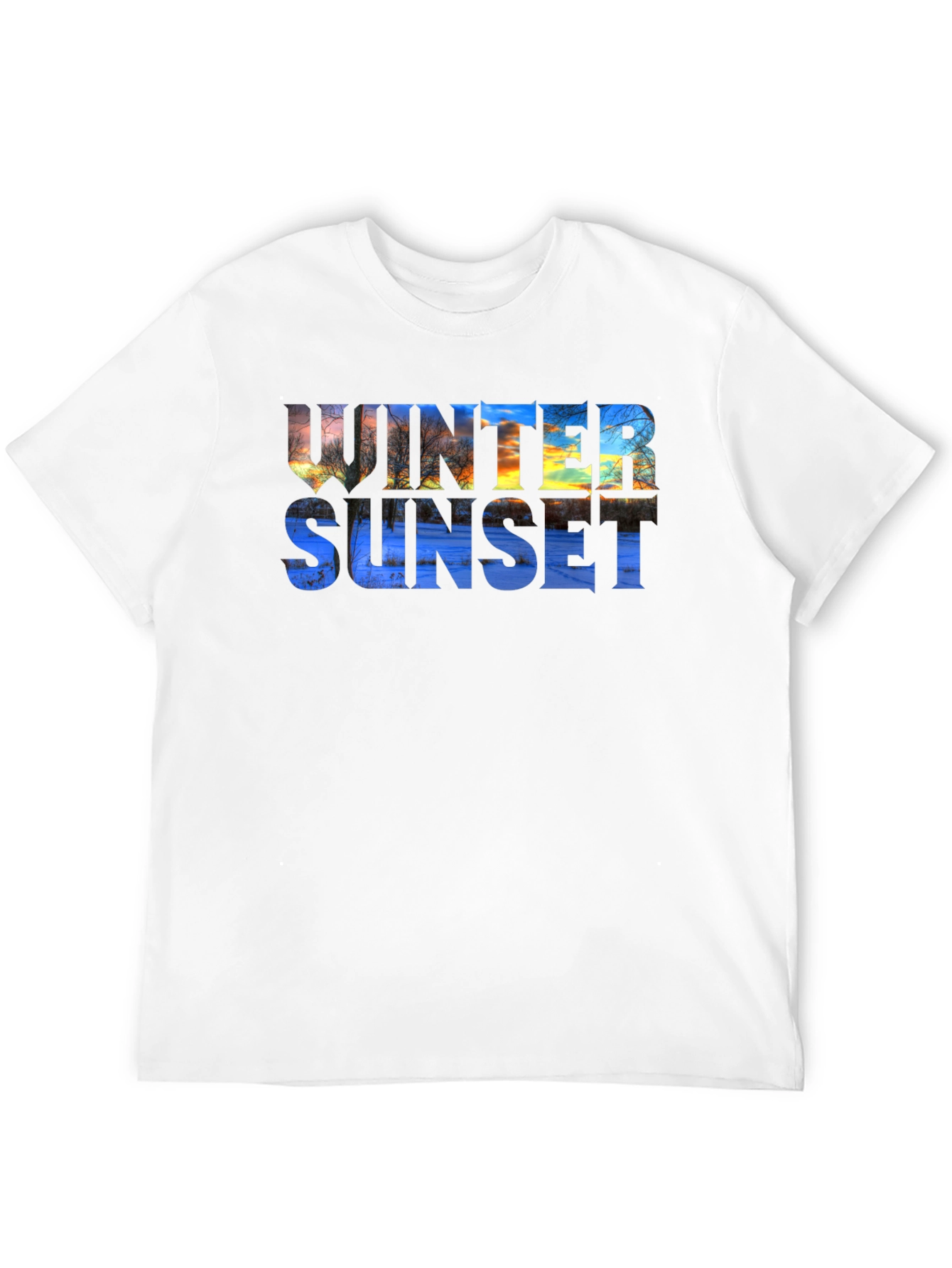 Winter Sunset Graphic T-Shirt - Stylish & Unique