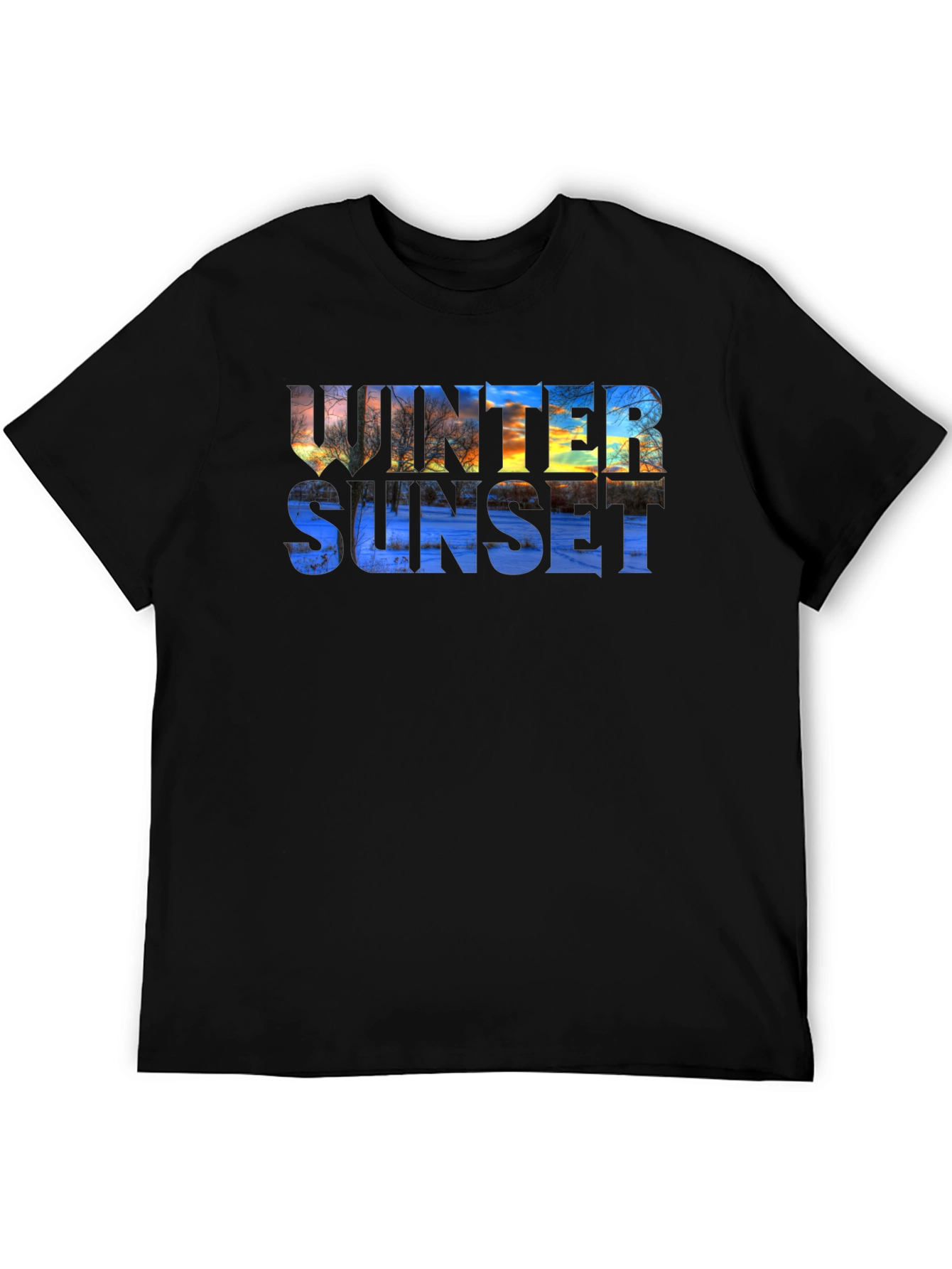 Winter Sunset Graphic T-Shirt - Stylish & Unique