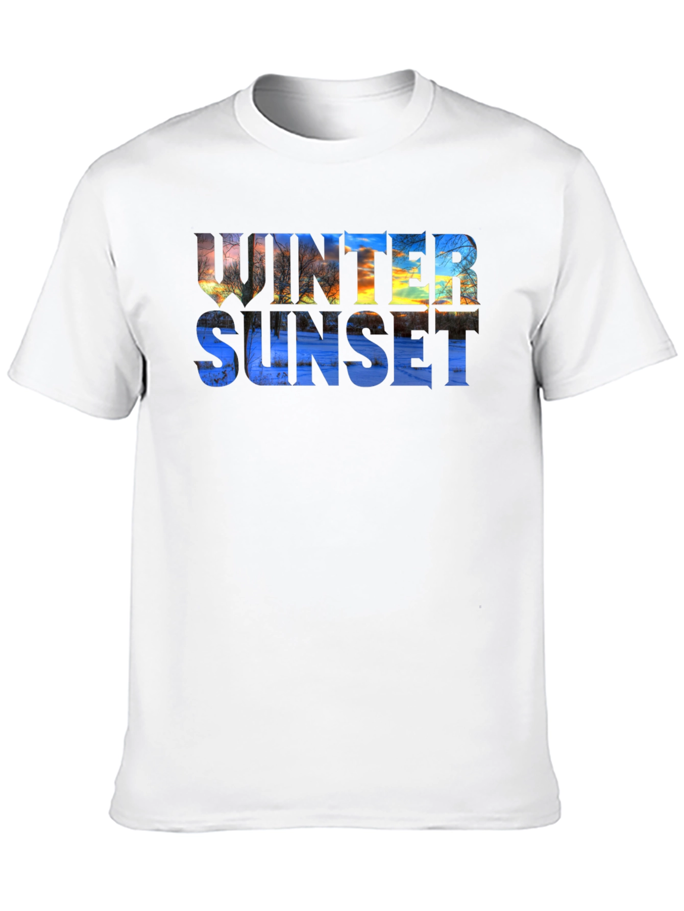 Winter Sunset Graphic T-Shirt - Stylish & Unique