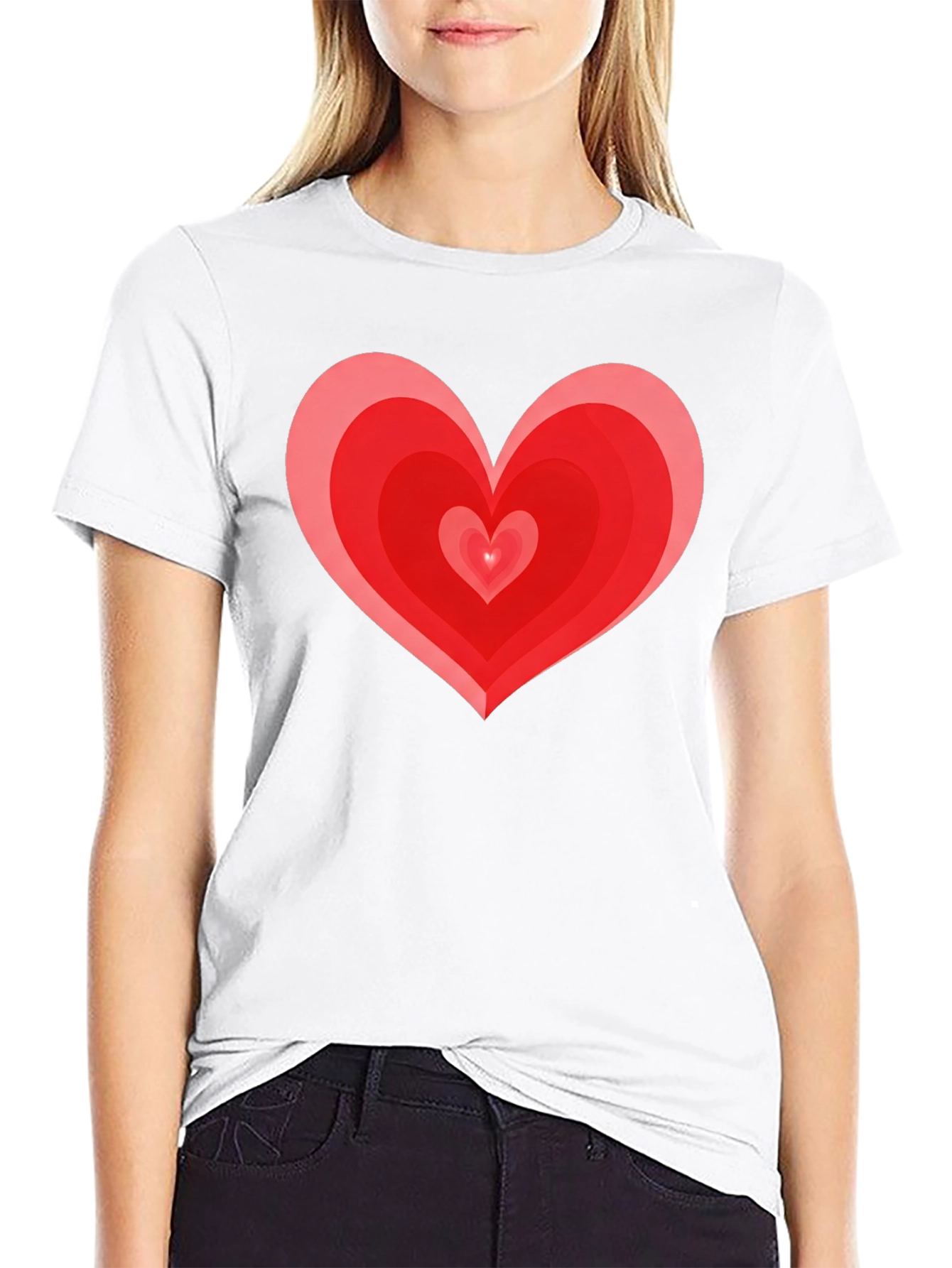 Heart Target Graphic Tee - Soft Cotton Comfort
