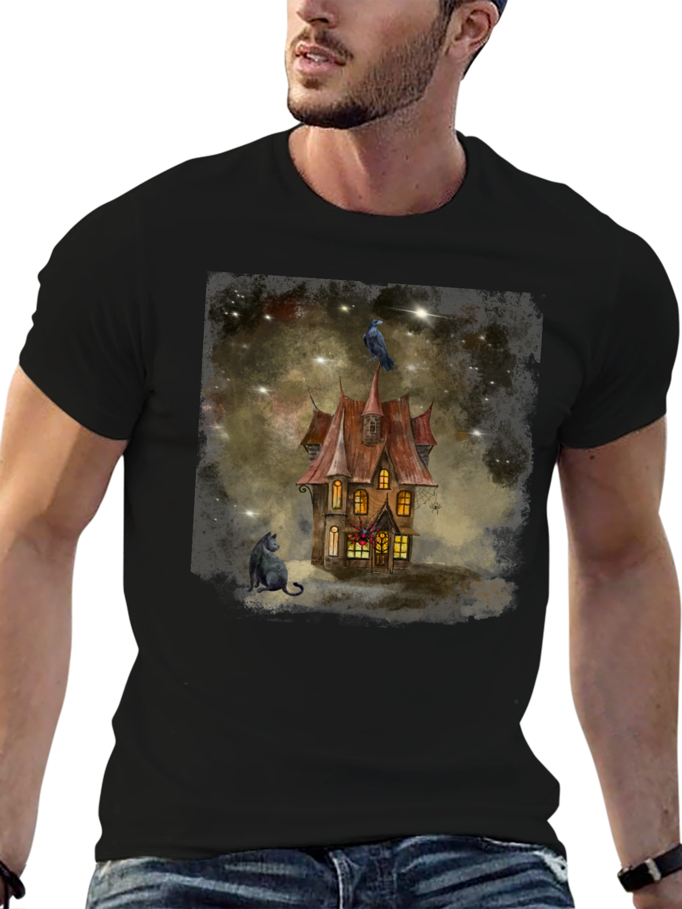 Spooky Raven House T-Shirt