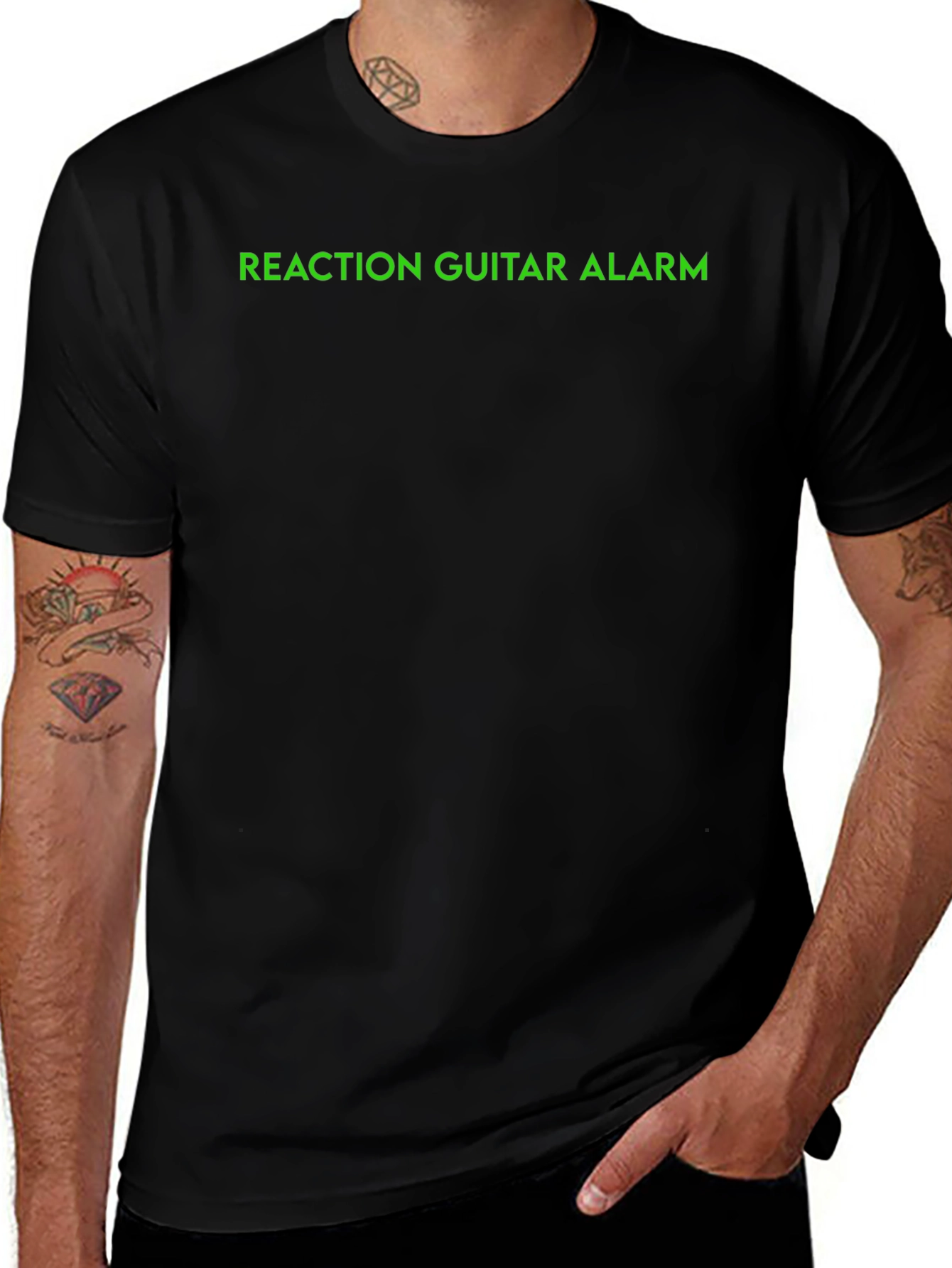 Reaction Guitar Alarm Graphic Tee - Black