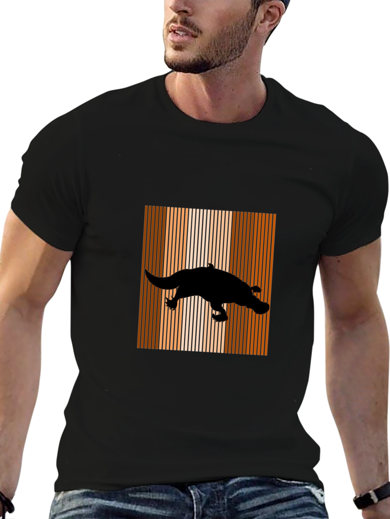Retro Platypus Black T-Shirt