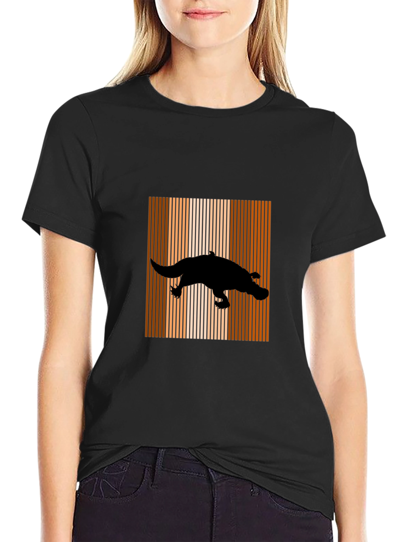 Retro Platypus Black T-Shirt