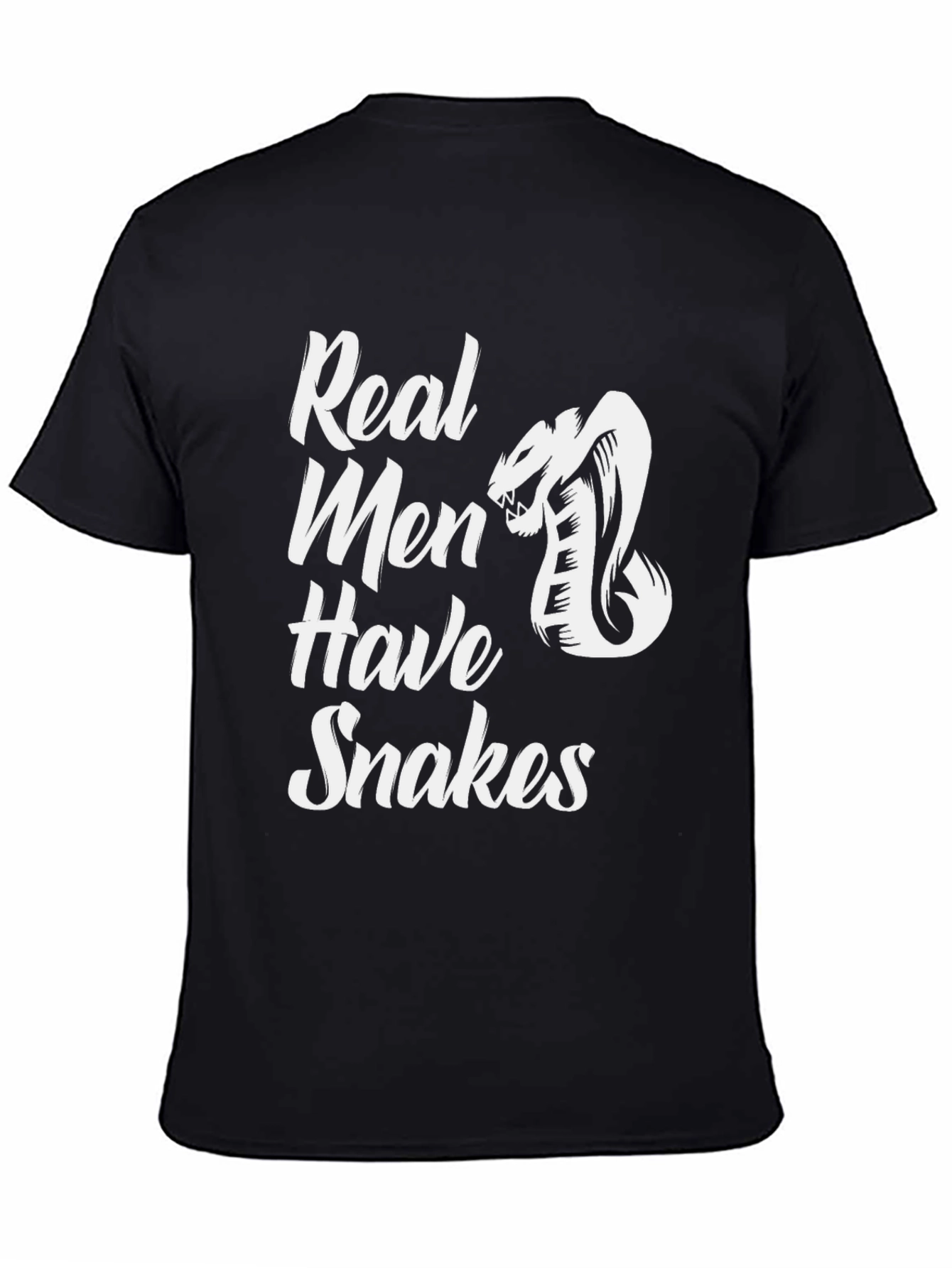 Real Men Have Snakes Graphic Tee - Black