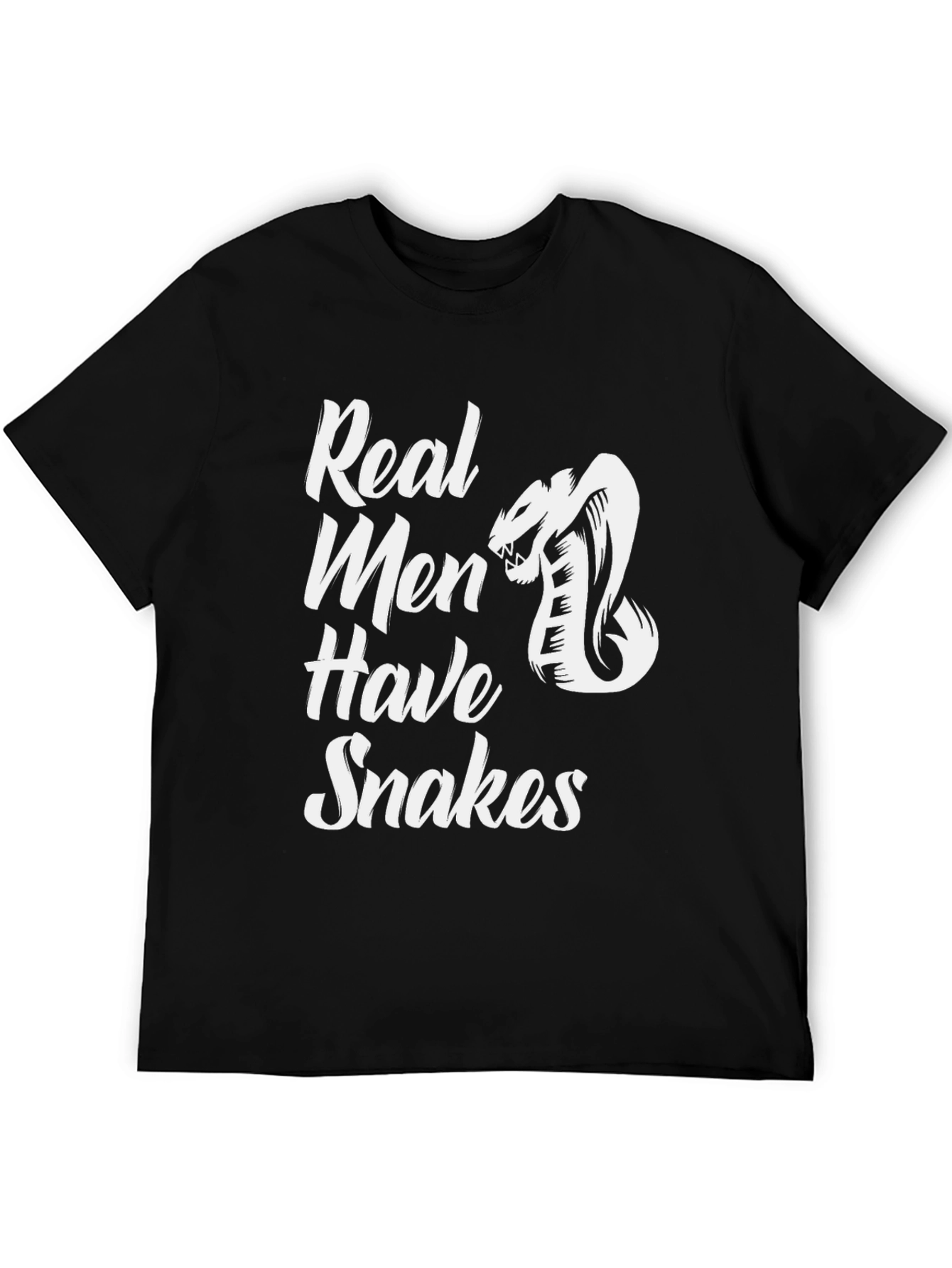 Real Men Have Snakes Graphic Tee - Black