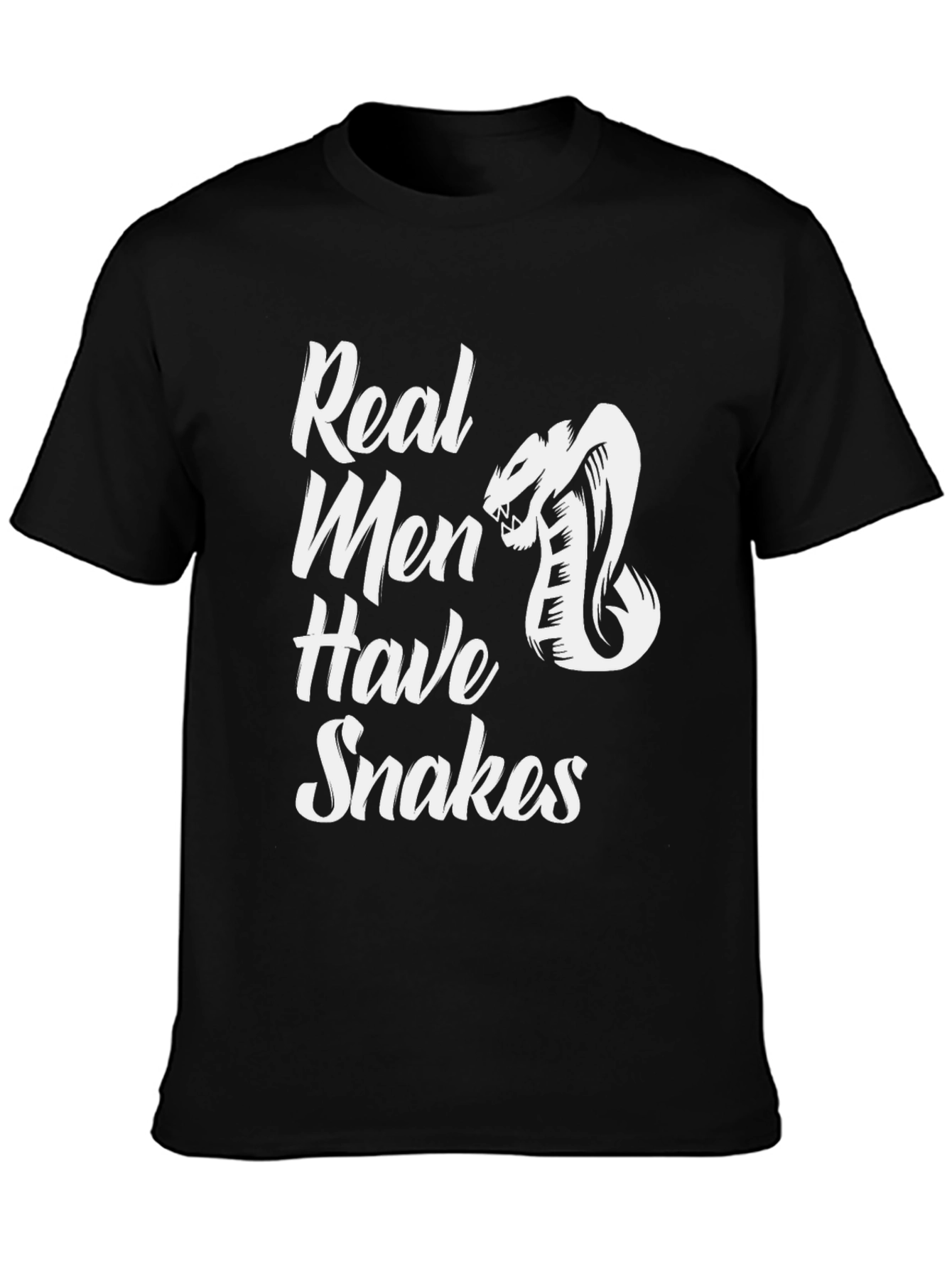 Real Men Have Snakes Graphic Tee - Black