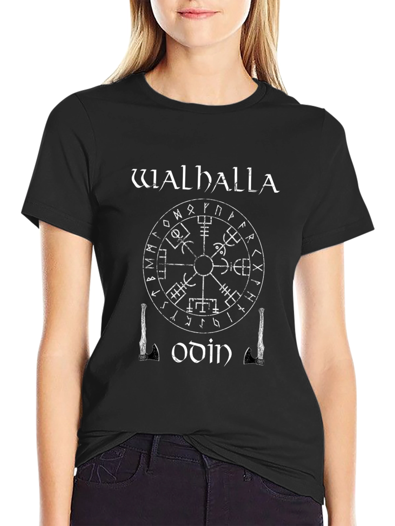 Valhalla Odin Graphic Tee - Viking Style