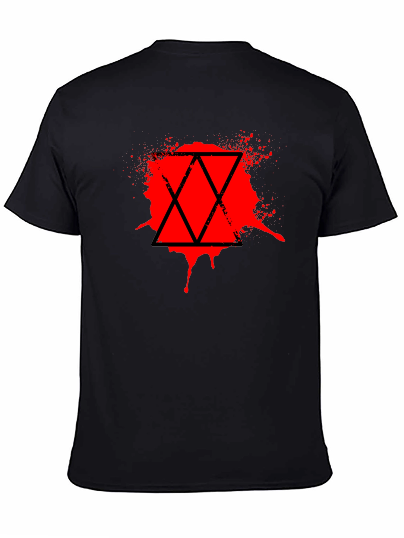 Geometric Splatter Tee - Black Graphic Print Shirt
