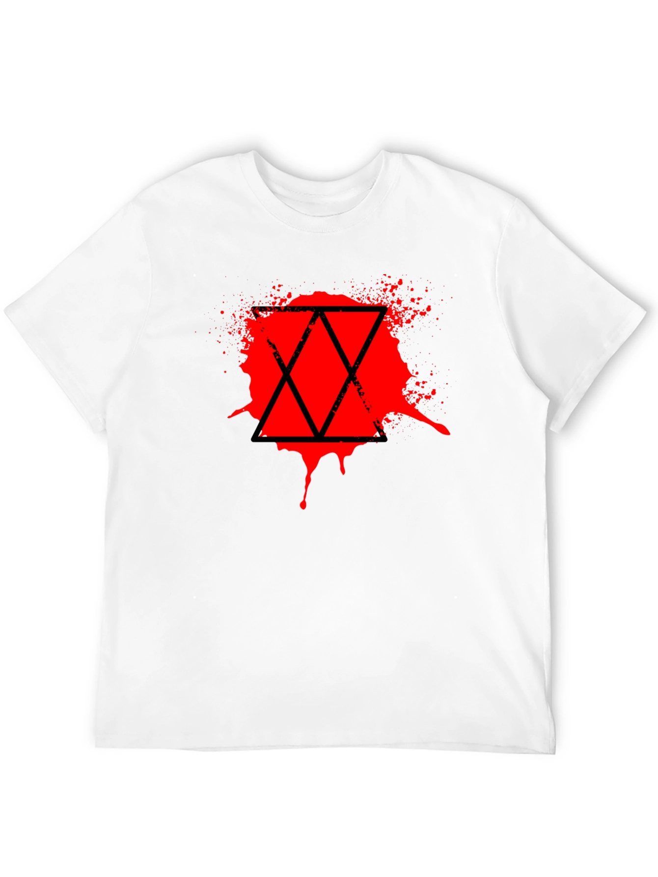 Geometric Splatter Tee - Black Graphic Print Shirt