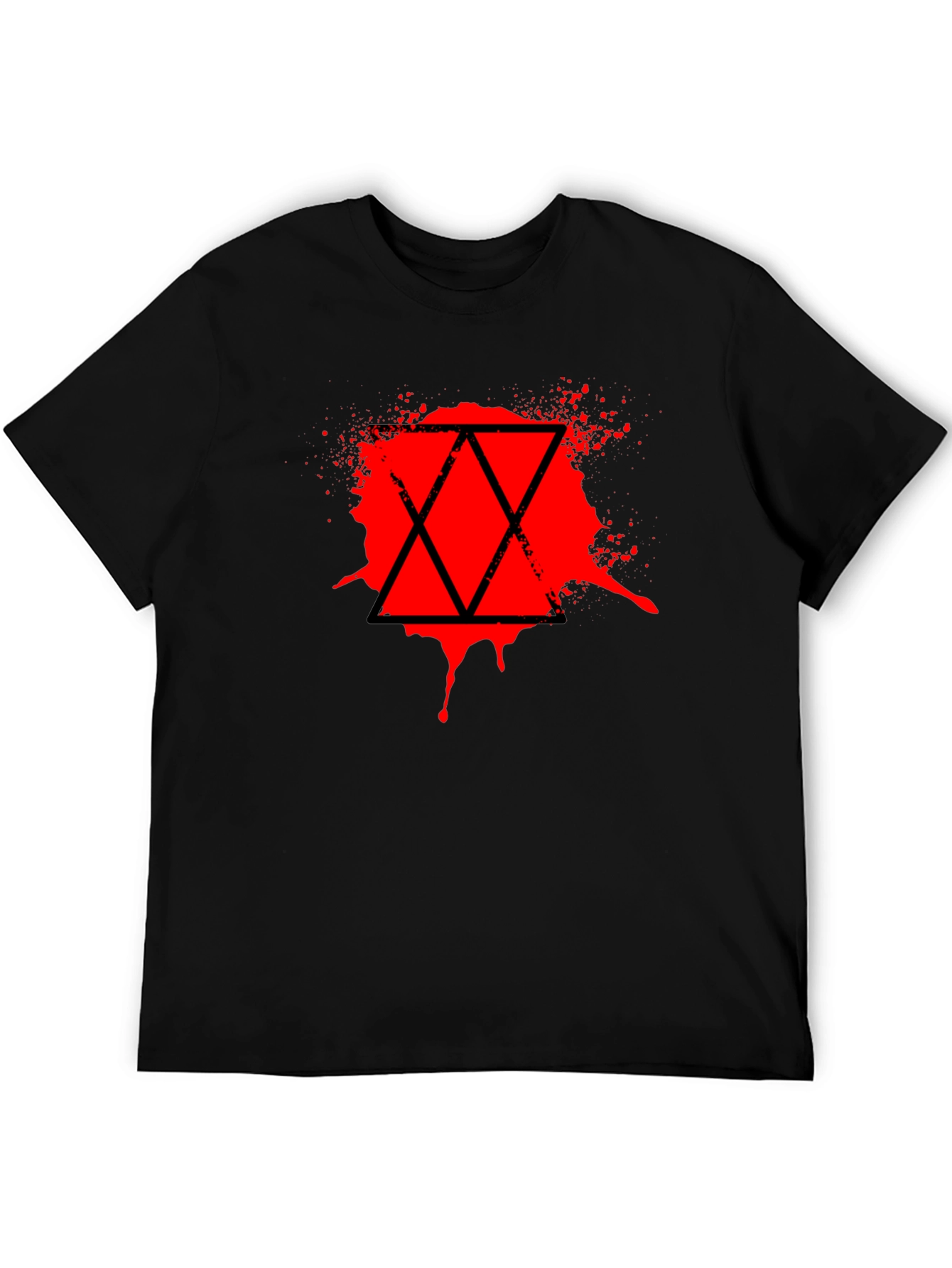 Geometric Splatter Tee - Black Graphic Print Shirt