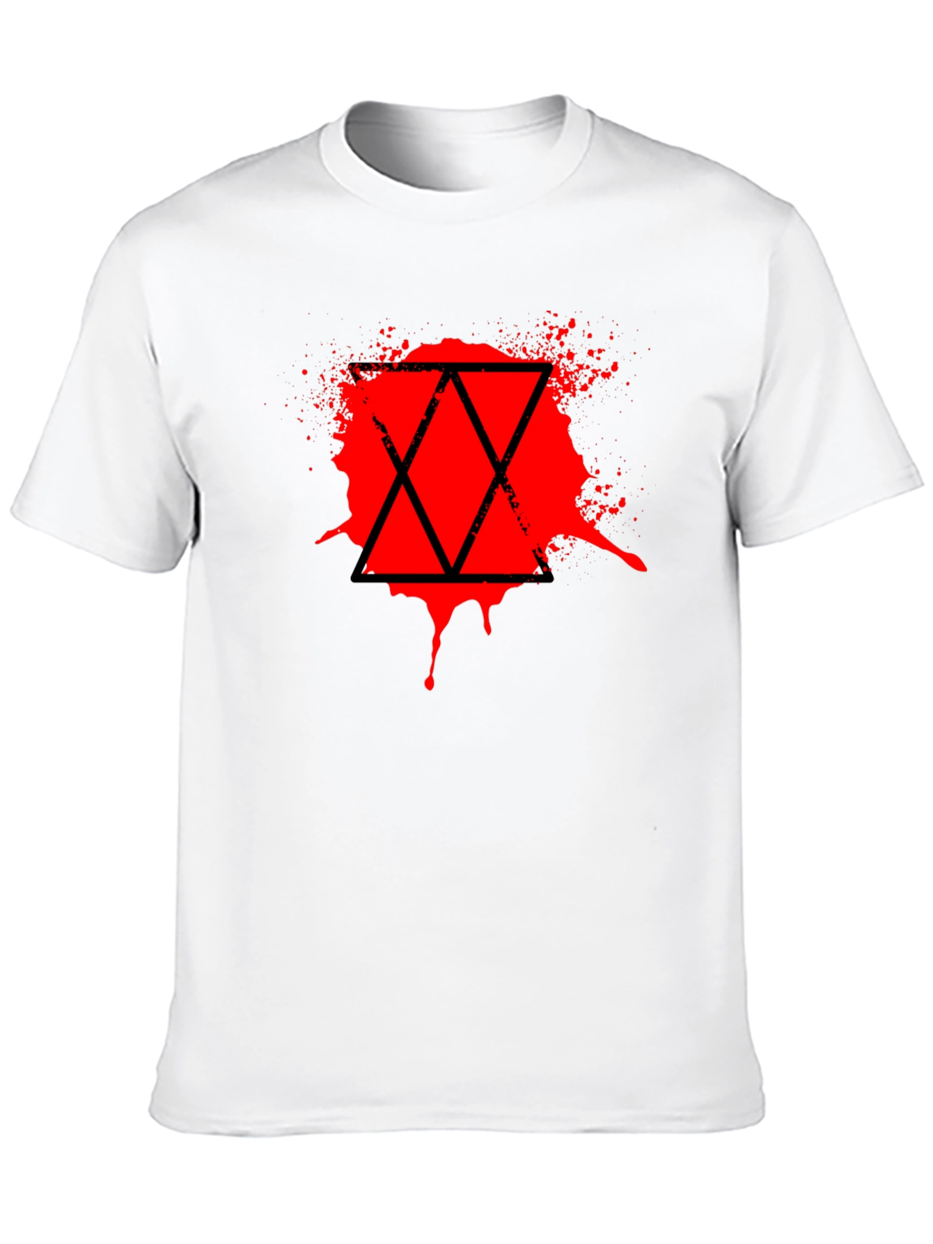 Geometric Splatter Tee - Black Graphic Print Shirt