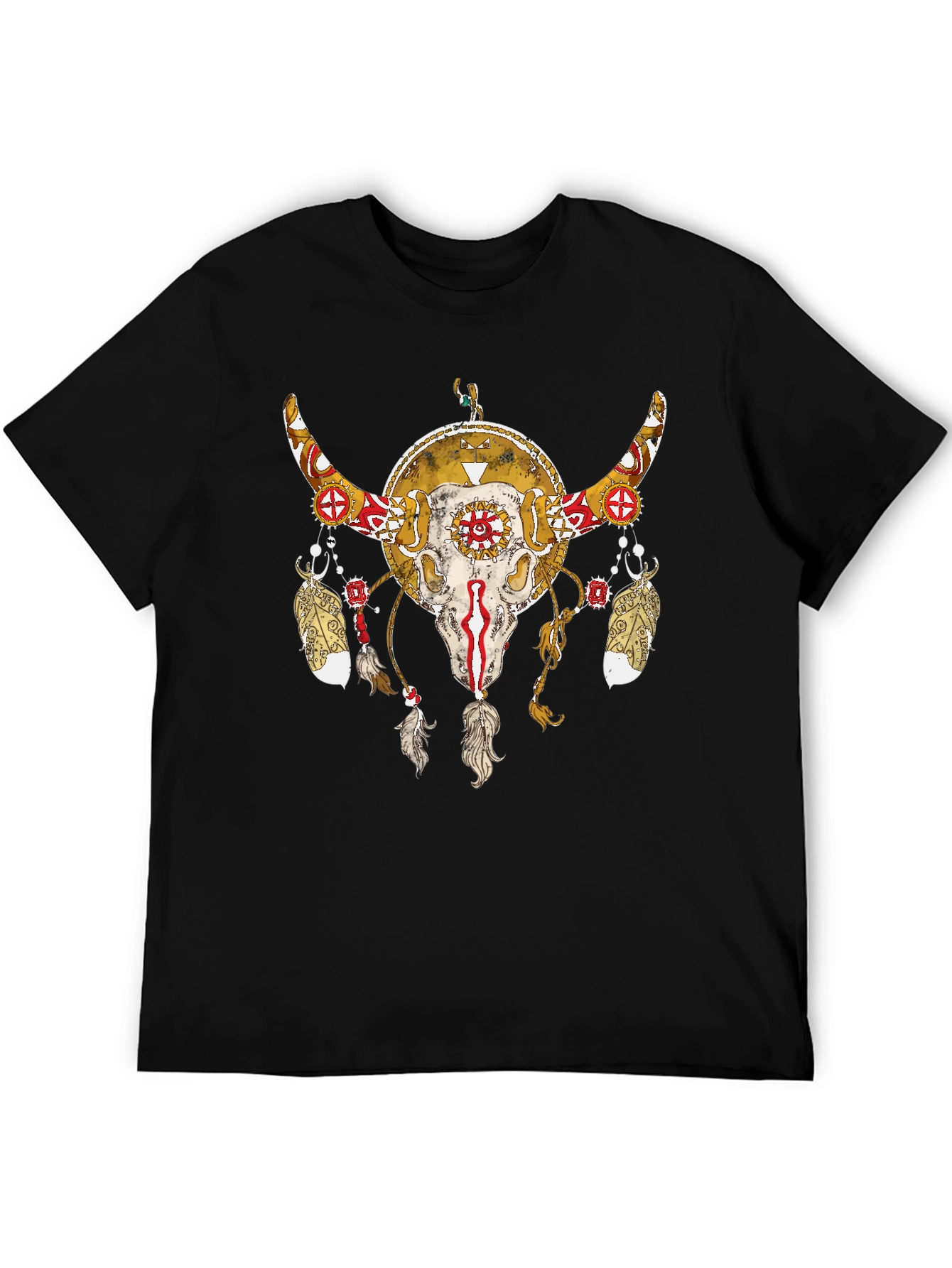 Native American Bull Skull T-Shirt