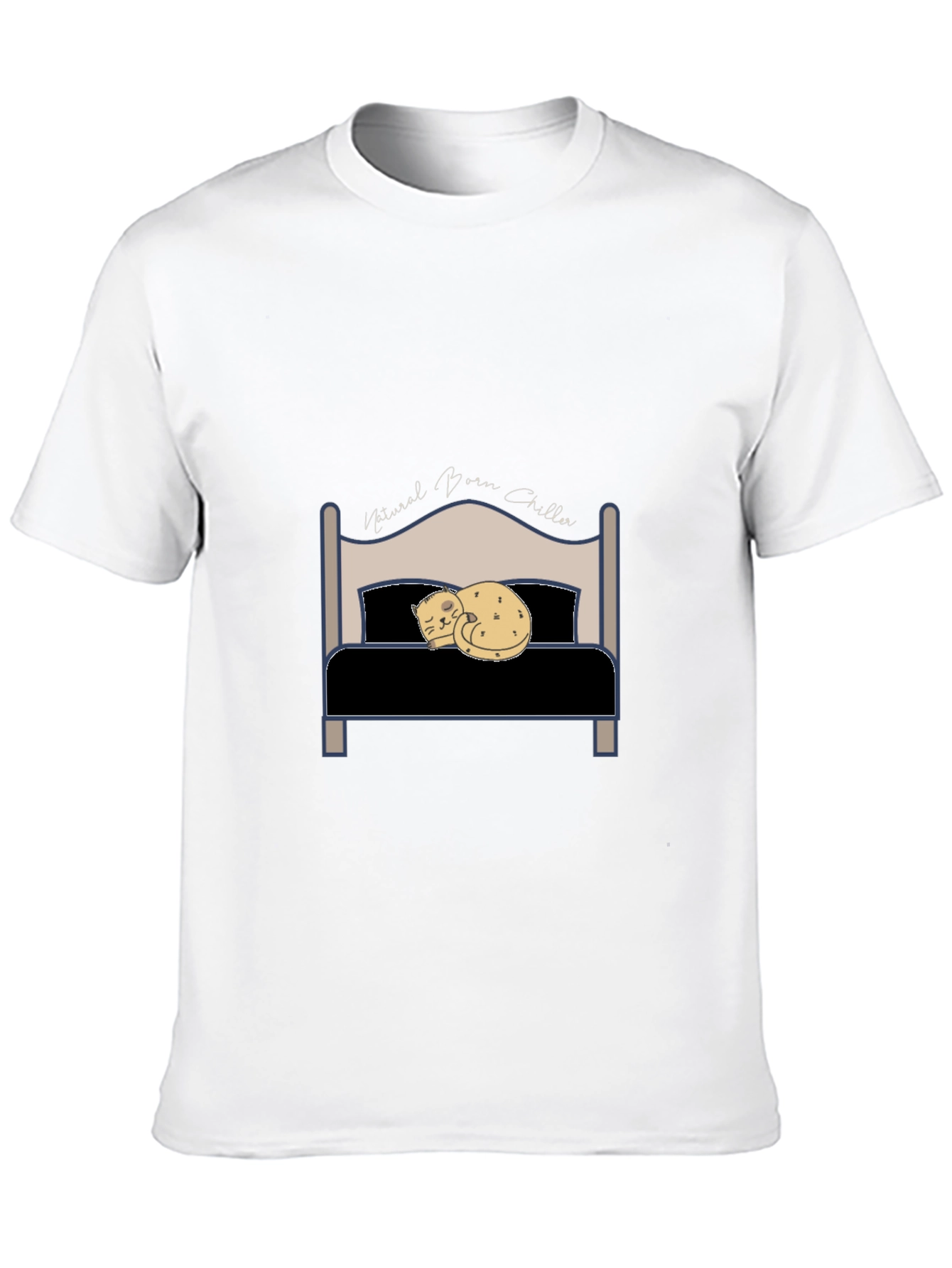 Natural Born Chiller T-Shirt - Cat Bed Design