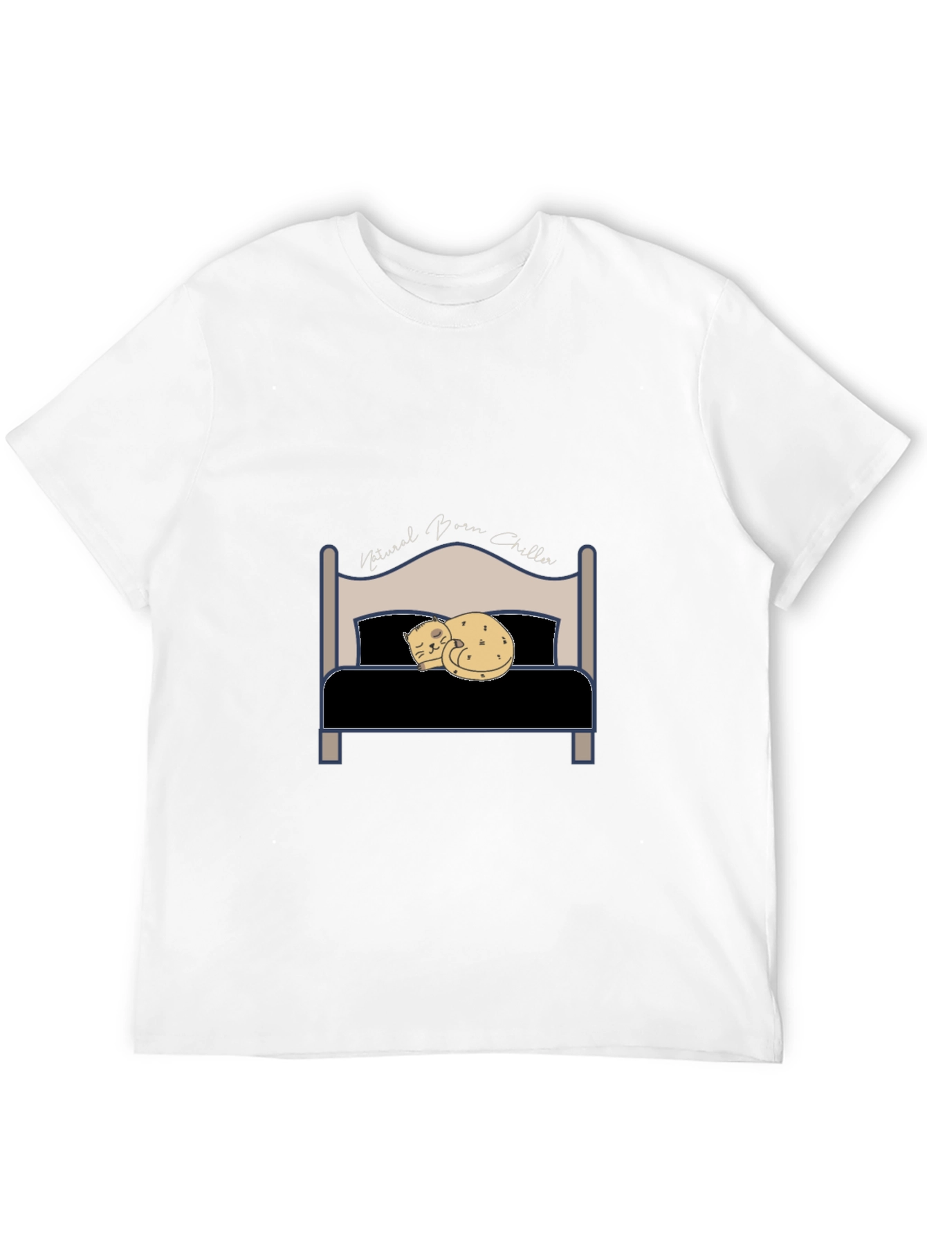 Natural Born Chiller T-Shirt - Cat Bed Design