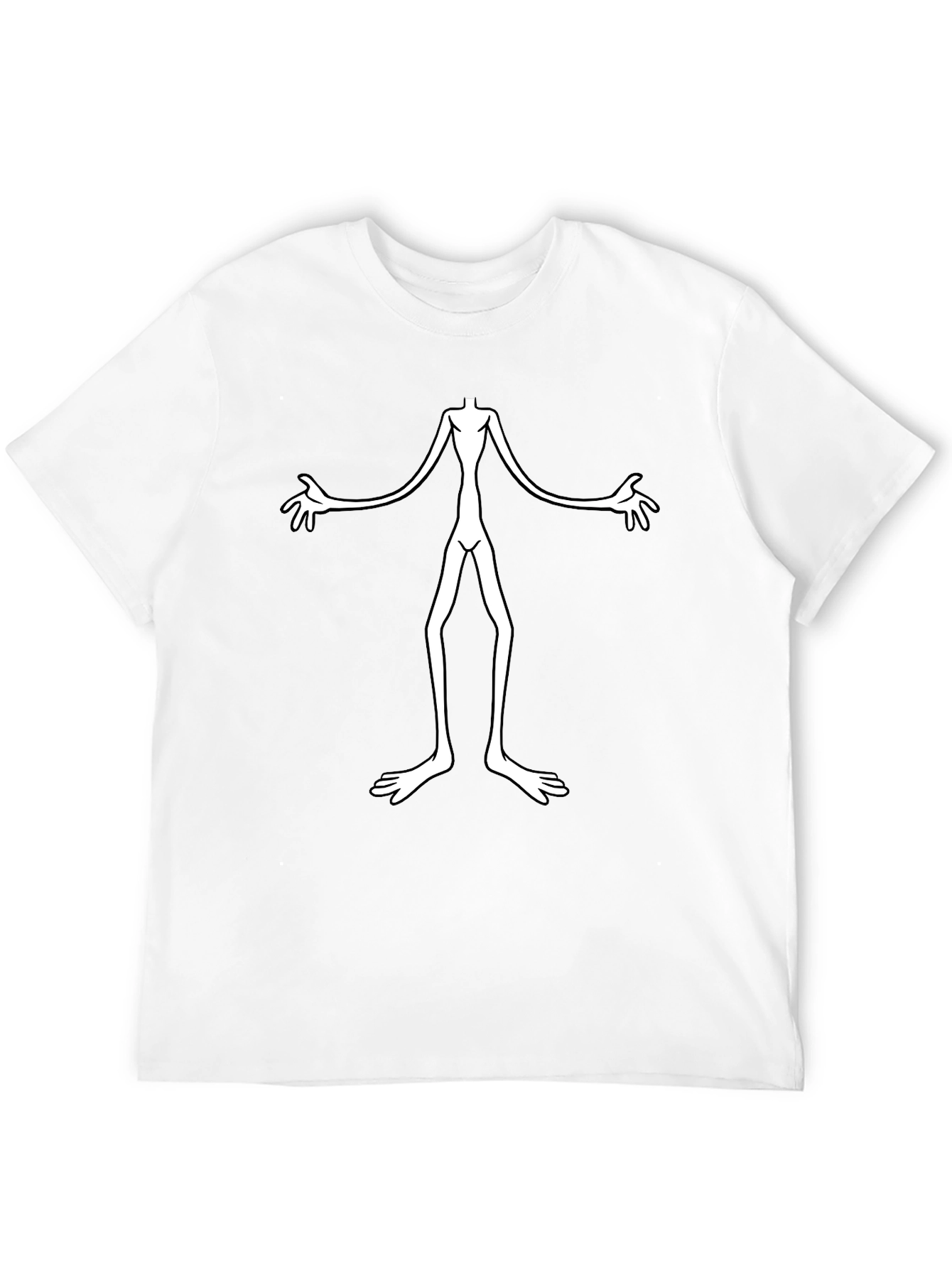 Creepy Alien Graphic Black T-Shirt - Unique Design