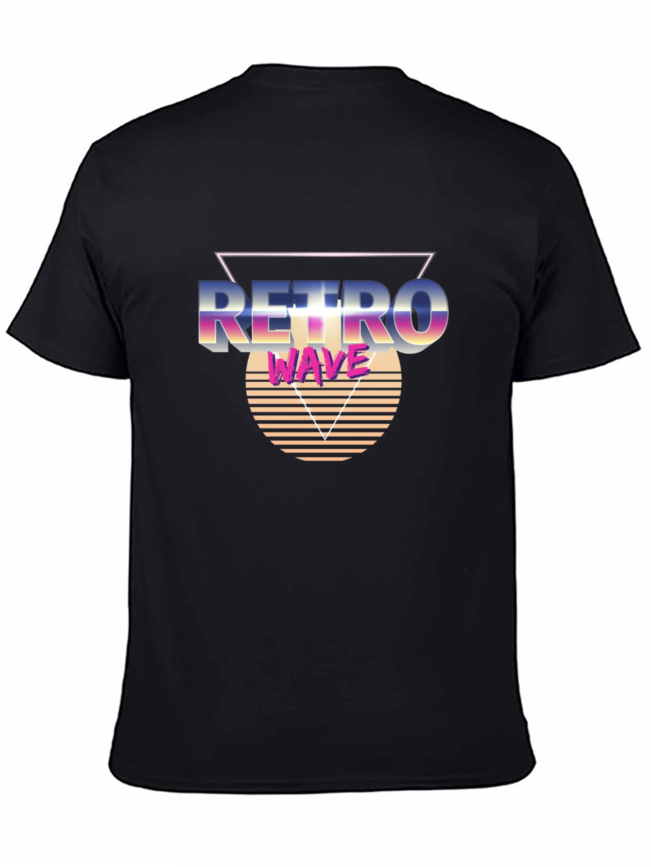Retro Wave Graphic Tee - Black