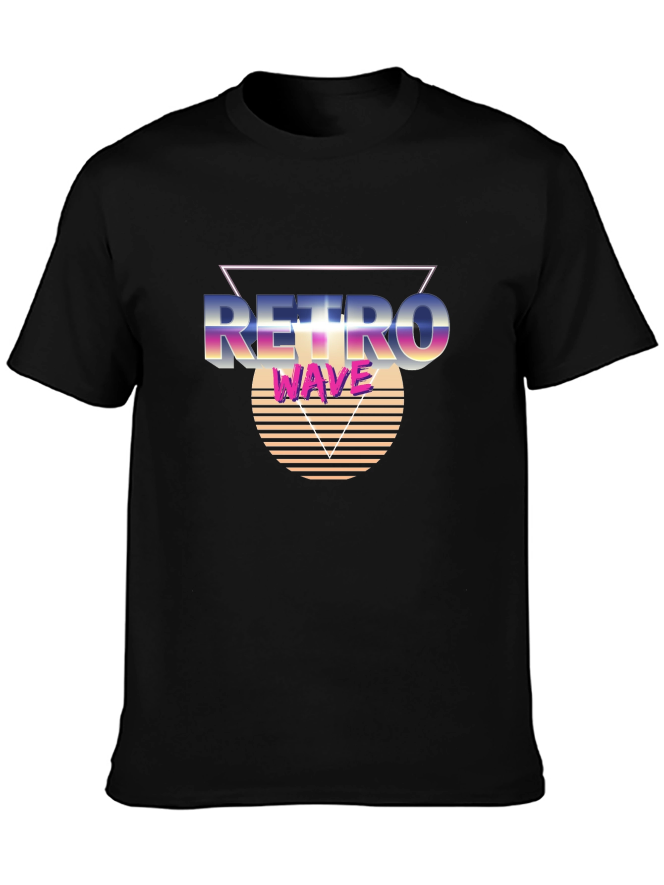 Retro Wave Graphic Tee - Black